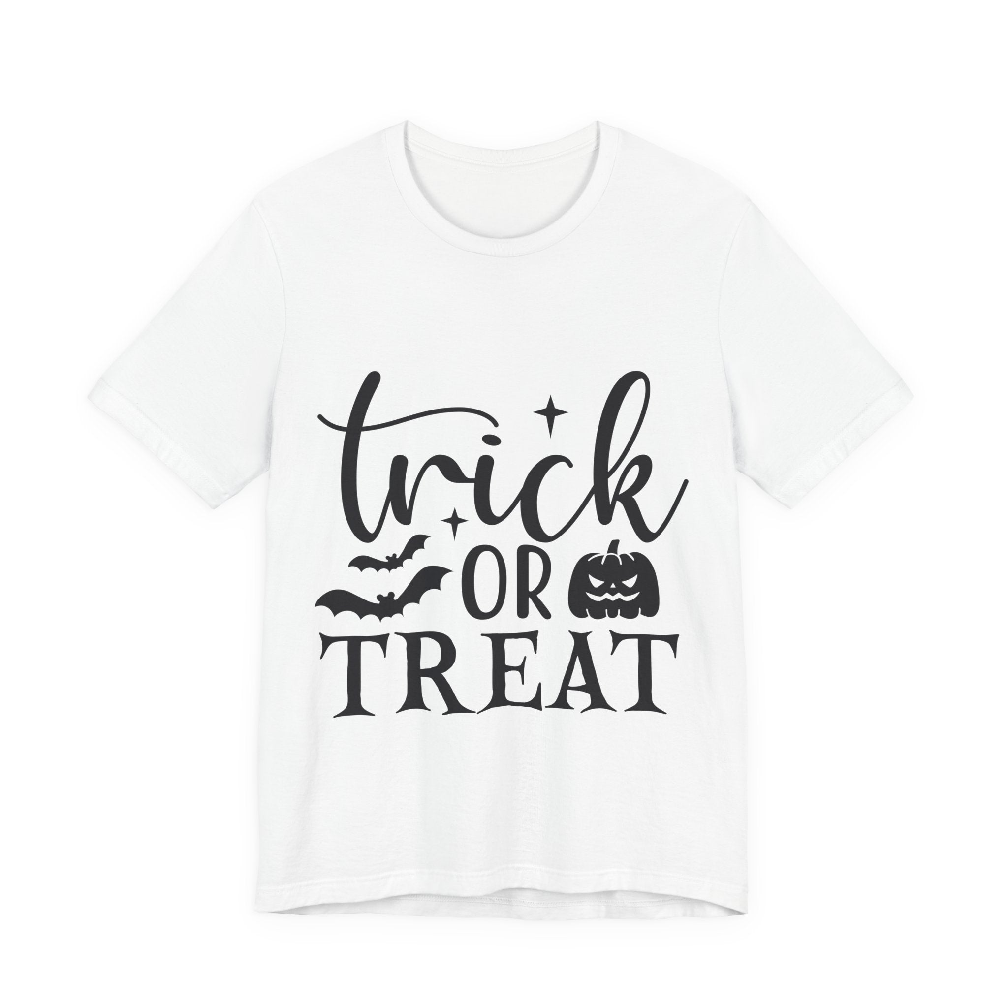 Trick or Treat Halloween T-Shirt — Pumpkin & Bats Spooky Tee