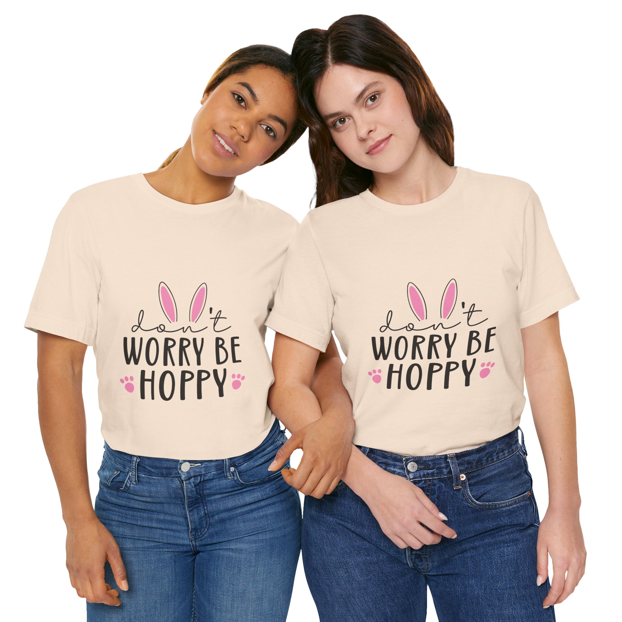 Don’t Worry Be Hoppy Bunny T-Shirt — Cute Easter Graphic Tee