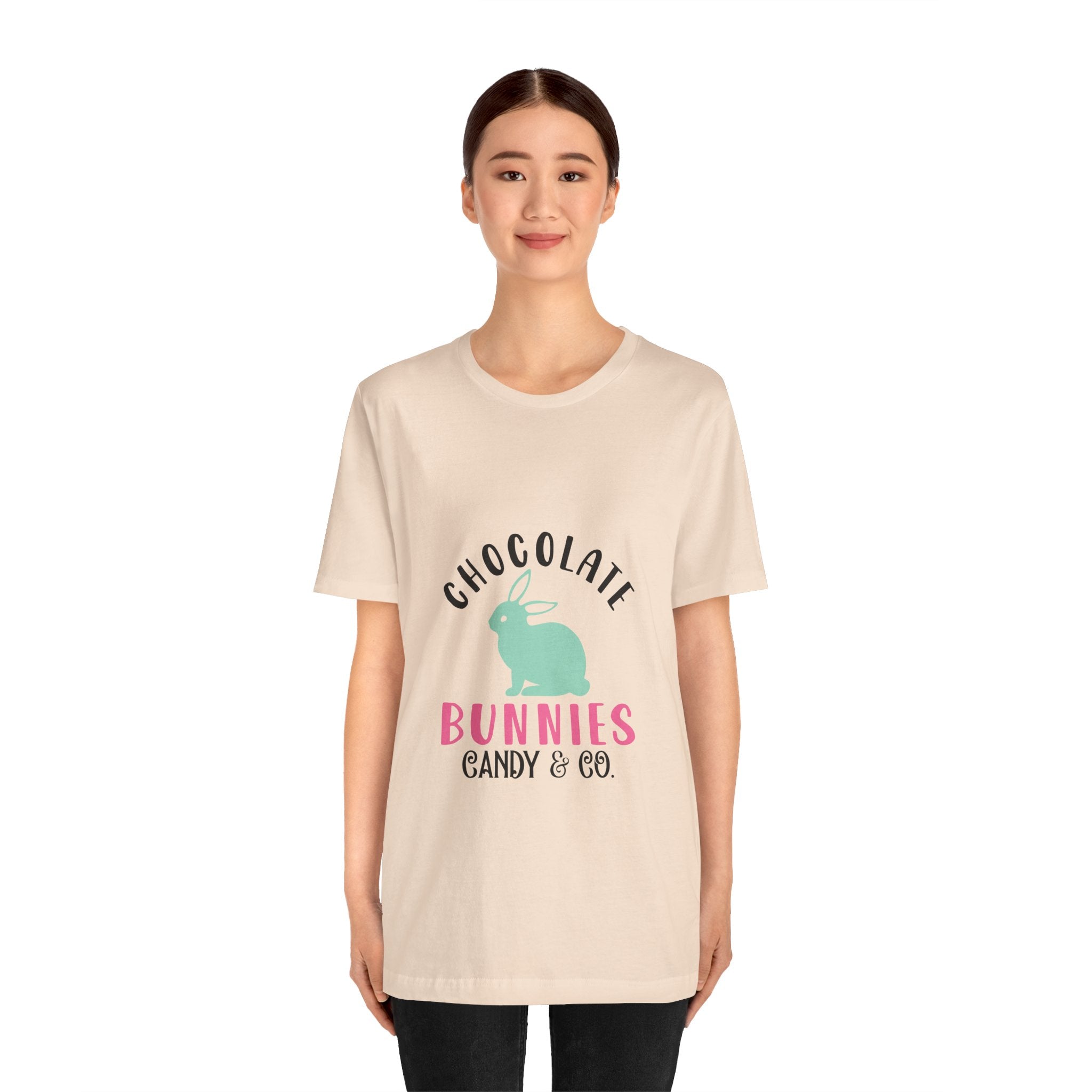 Chocolate Bunnies Tee — Pastel Easter Bunny Candy Shop Shirt