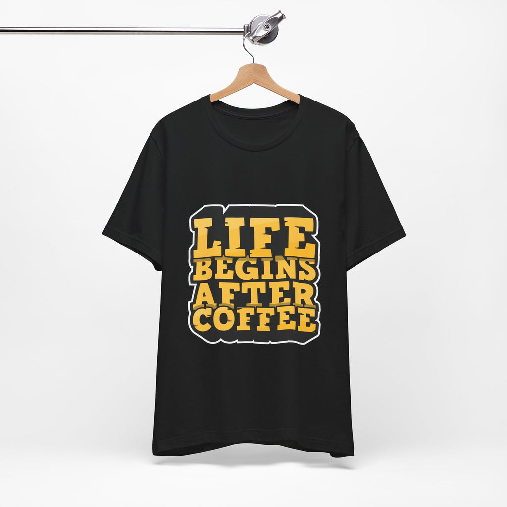 Coffee T-Shirt — "Life Begins After Coffee" Retro Graphic Tee