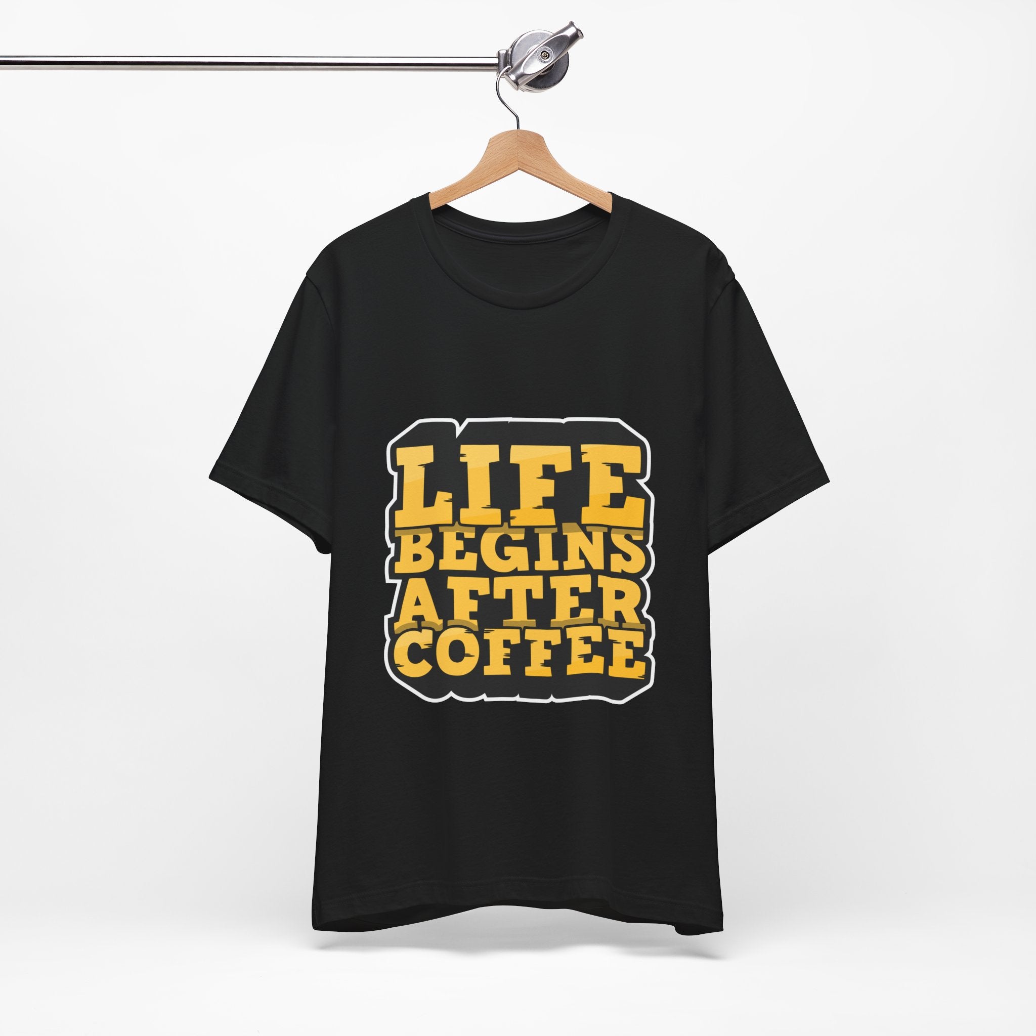 Coffee T-Shirt — "Life Begins After Coffee" Retro Graphic Tee