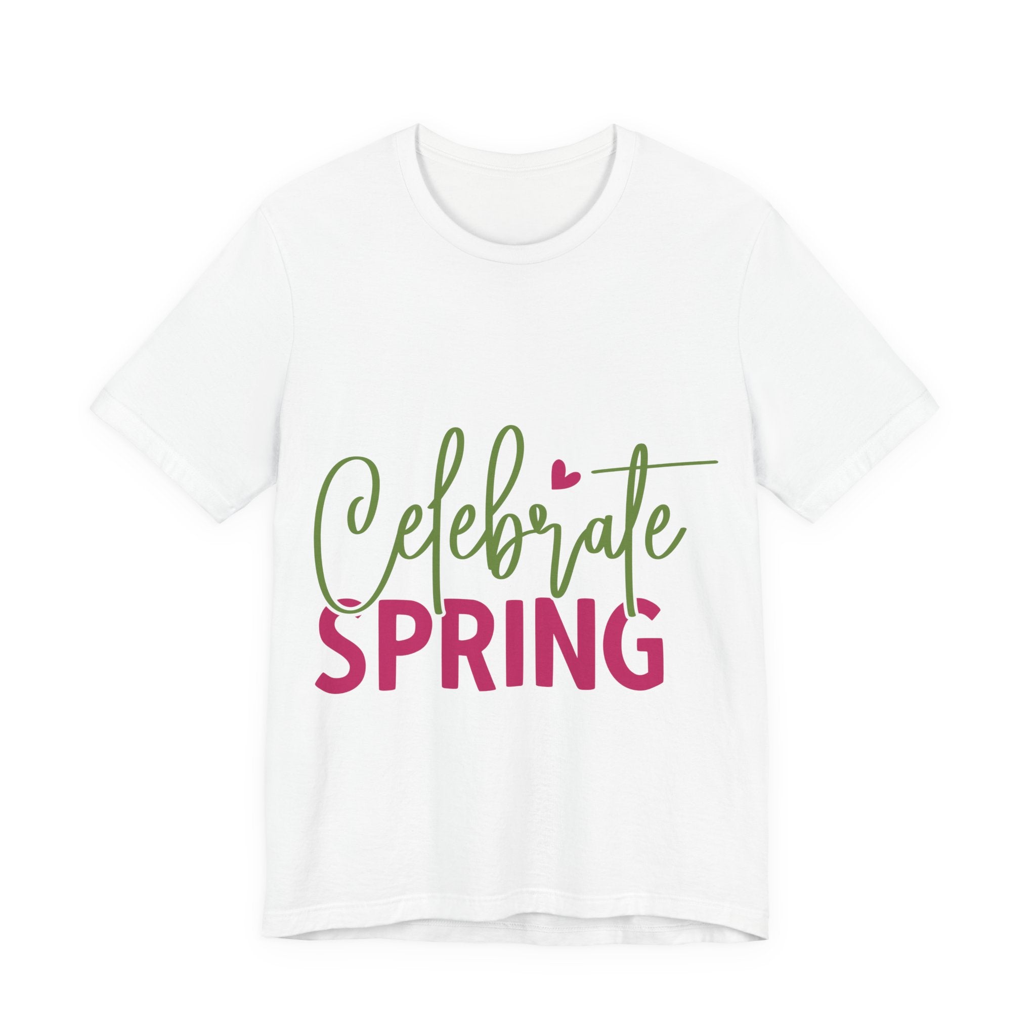 Celebrate Spring T‑Shirt — Women's Floral Script Spring Tee