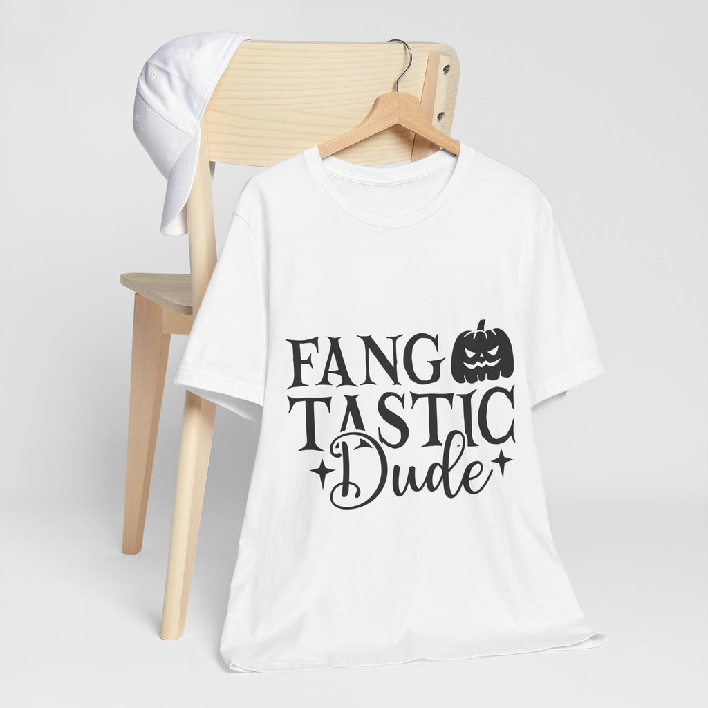 Fangtastic Dude Halloween Tee — Funny Pumpkin Vampire Graphic T-Shirt