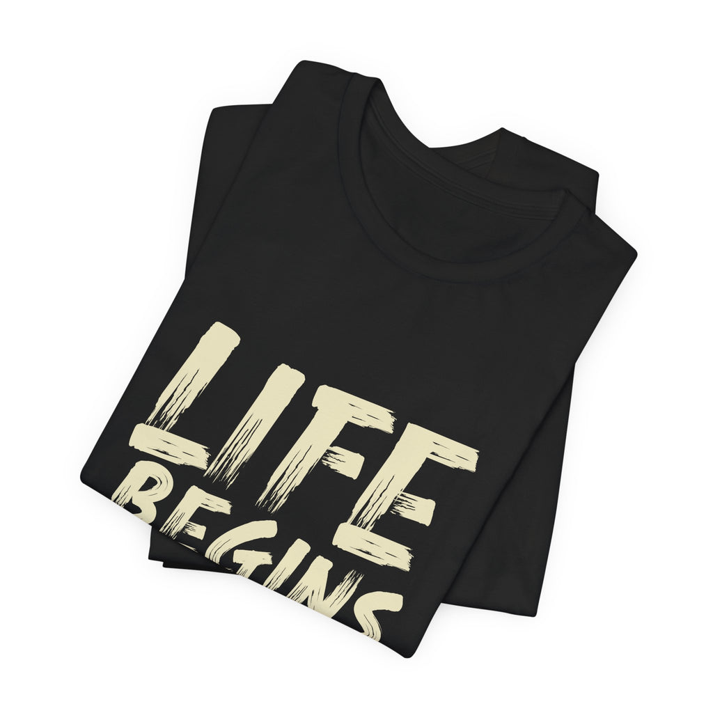 Coffee T-Shirt — "Life Begins After Coffee" Graphic Tee