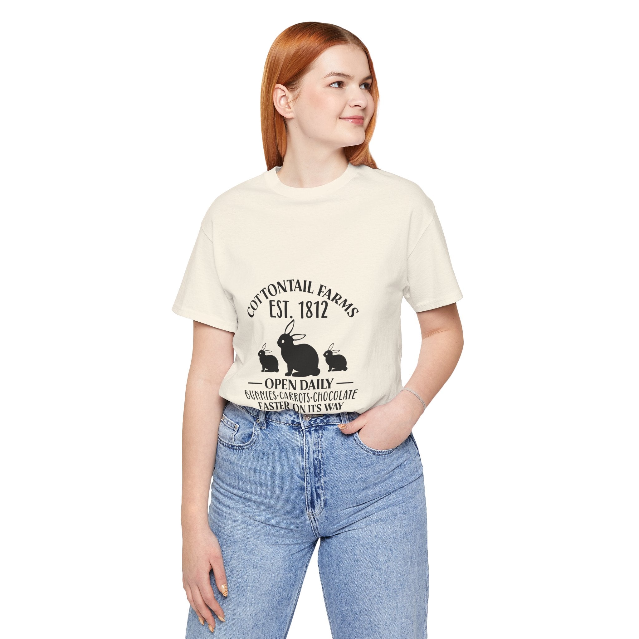 Easter Bunny Farm T-Shirt — "Cottontail Farms Est. 1812" Vintage Easter Tee