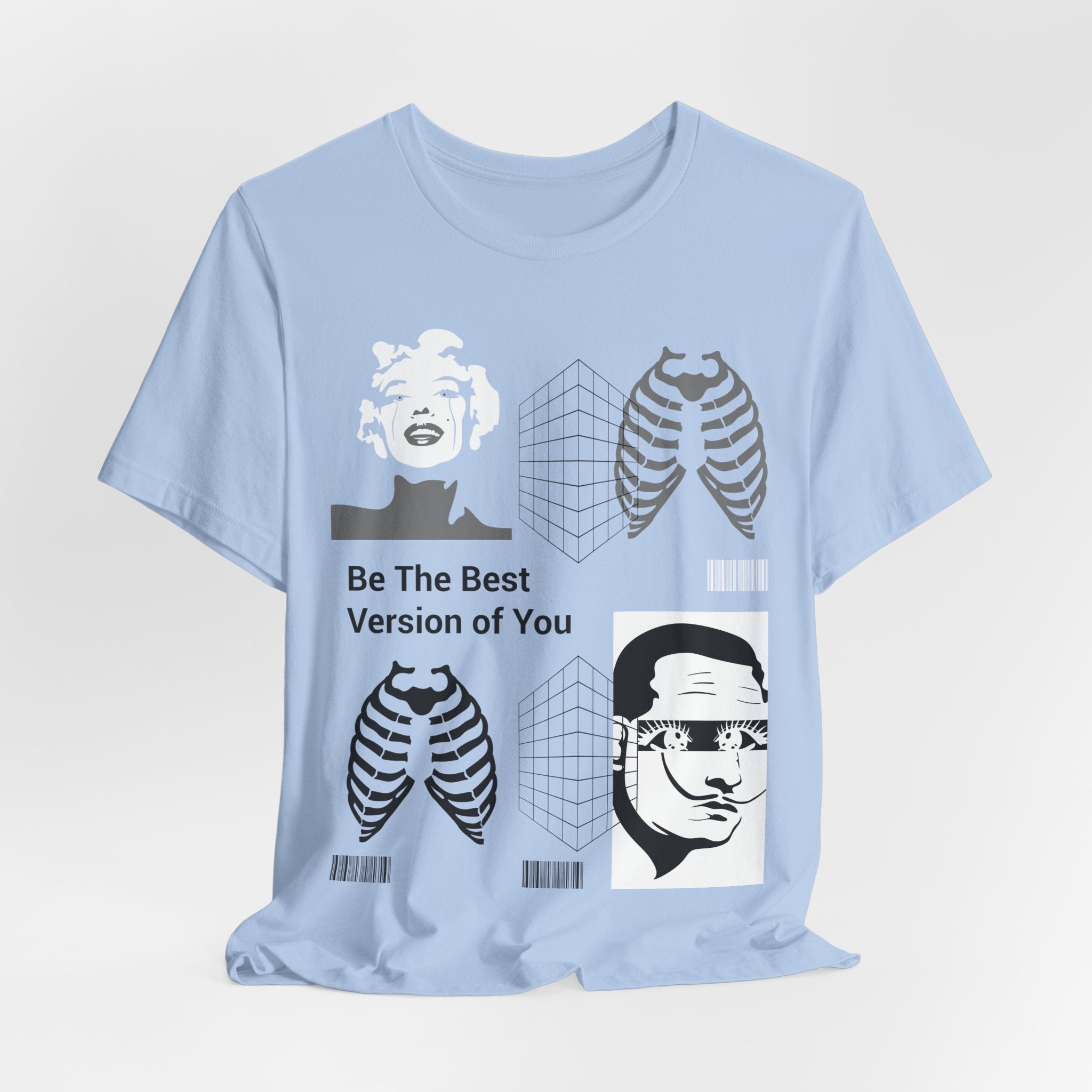 Motivational Graphic Tee — “Be The Best Version of You” Collage Shirt