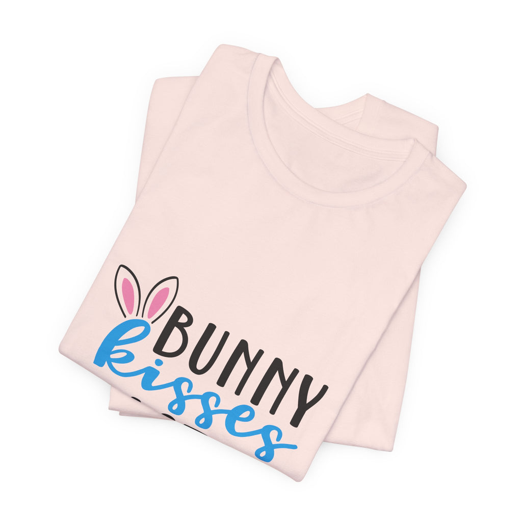 Easter Tee — "Bunny Kisses, Easter Wishes" Graphic Shirt