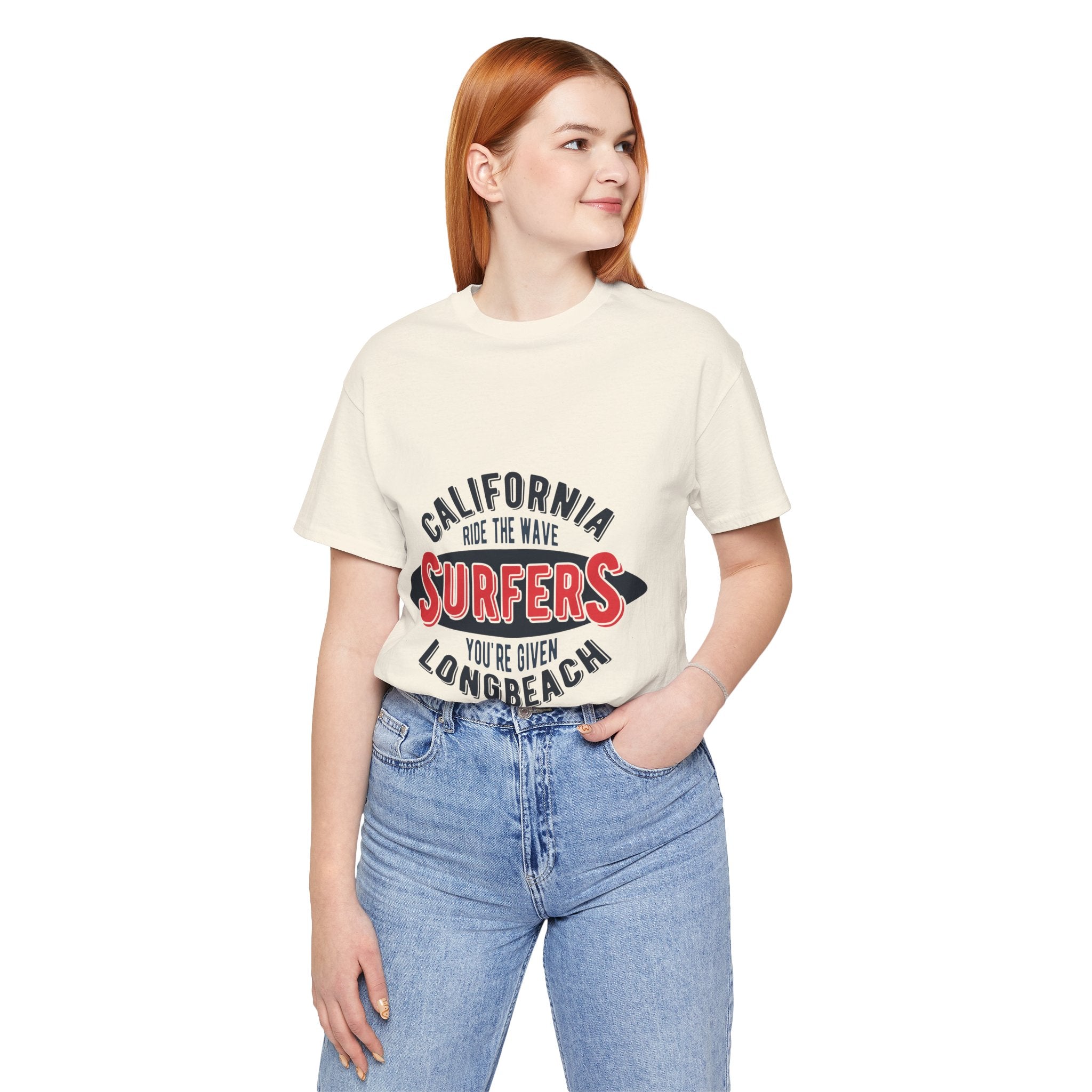 California Surfers Long Beach Tee — "Ride the Wave" Short Sleeve Shirt