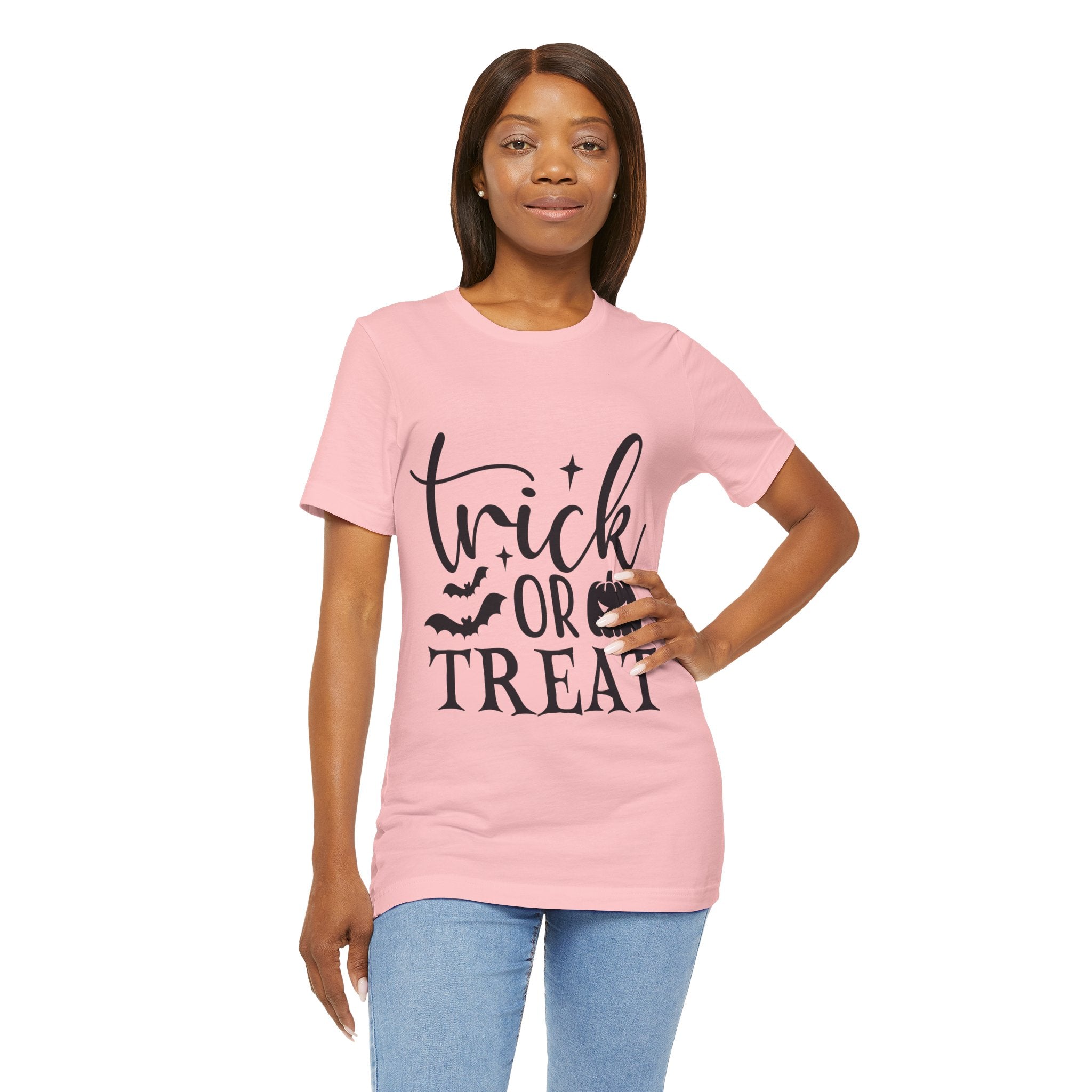 Trick or Treat Halloween T-Shirt — Pumpkin & Bats Spooky Tee
