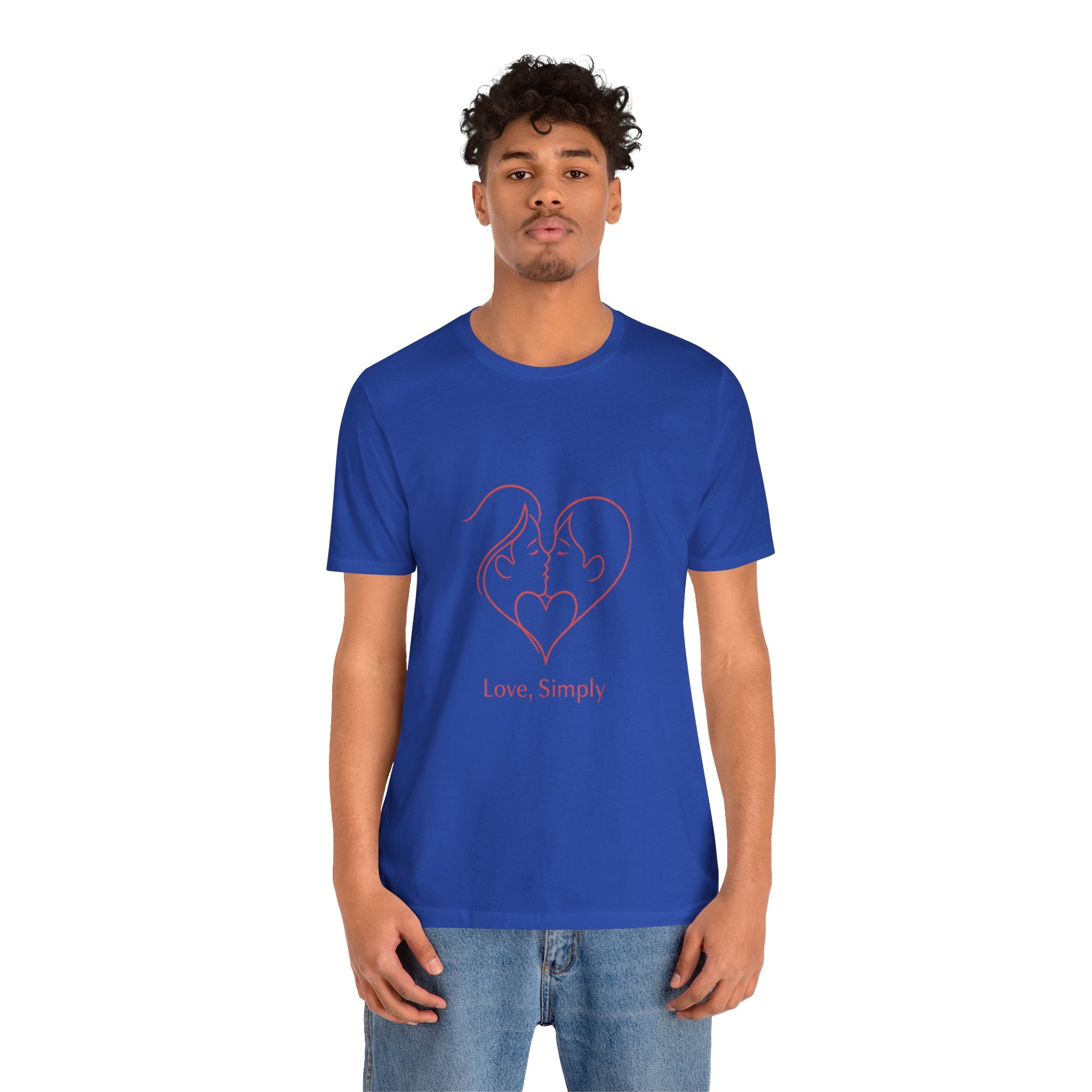 Love, Simply Tee — Minimal Couple Heart Line Art Valentine’s T-Shirt