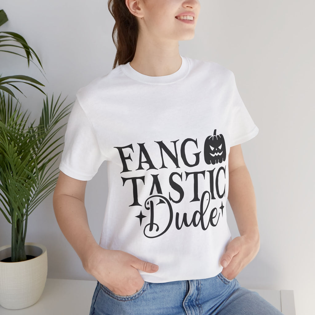 Fangtastic Dude Halloween Tee — Funny Pumpkin Vampire Graphic T-Shirt
