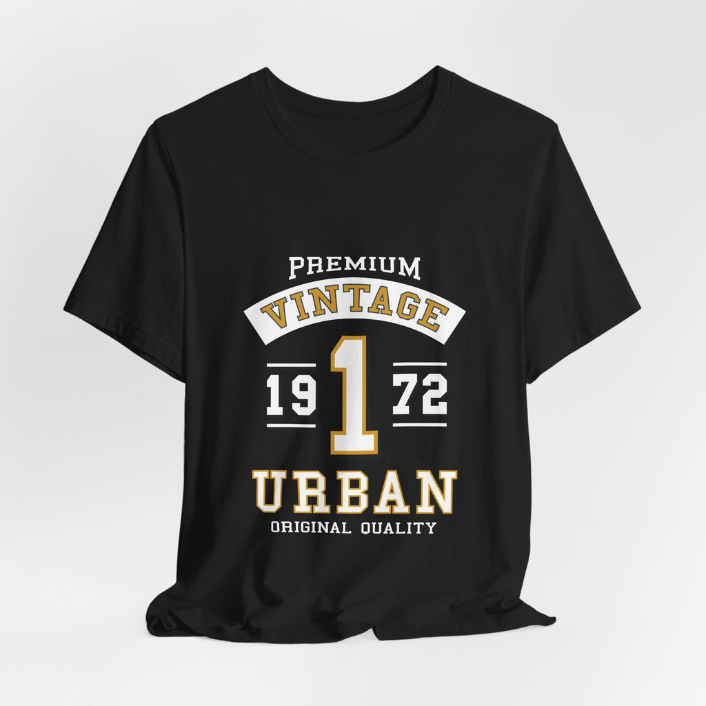 Vintage 1972 Urban Tee — Premium Retro Number 1 Graphic T-Shirt