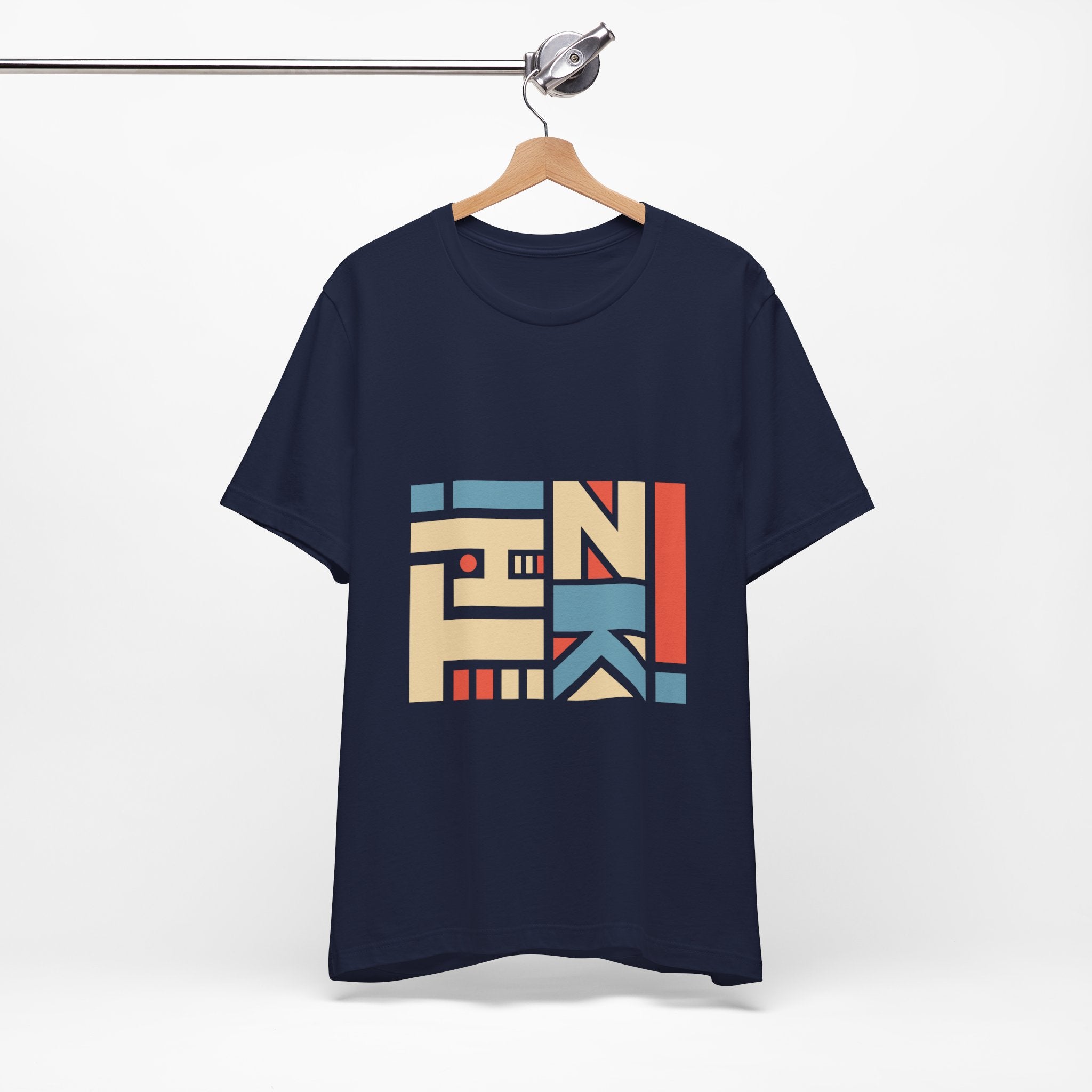 Geometric Retro Block Tee