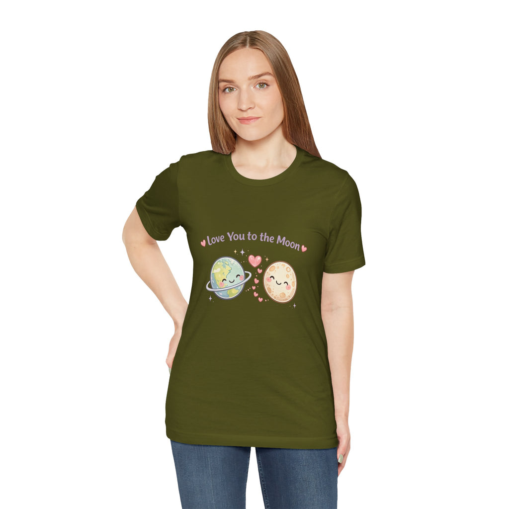 Love You to the Moon T-Shirt — Cute Planet & Moon Couple Tee
