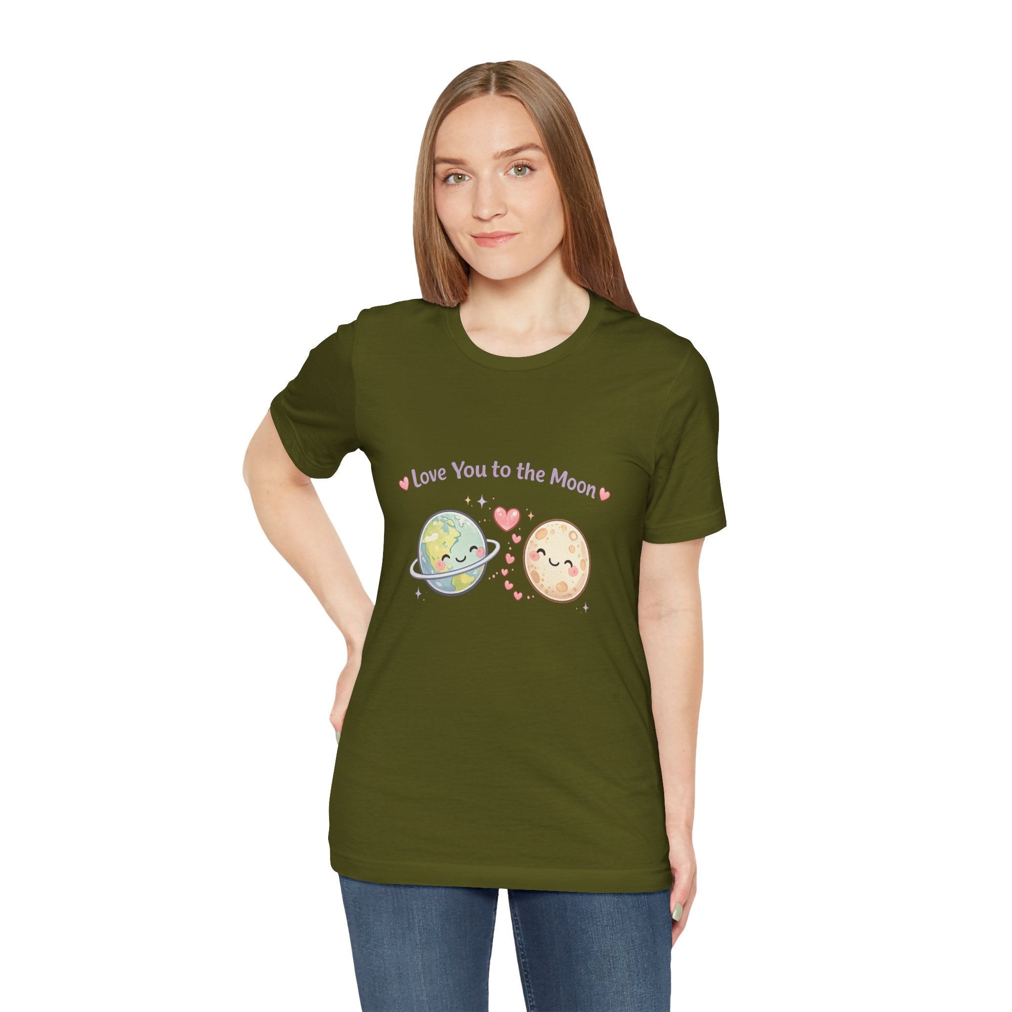 Love You to the Moon T-Shirt — Cute Planet & Moon Couple Tee