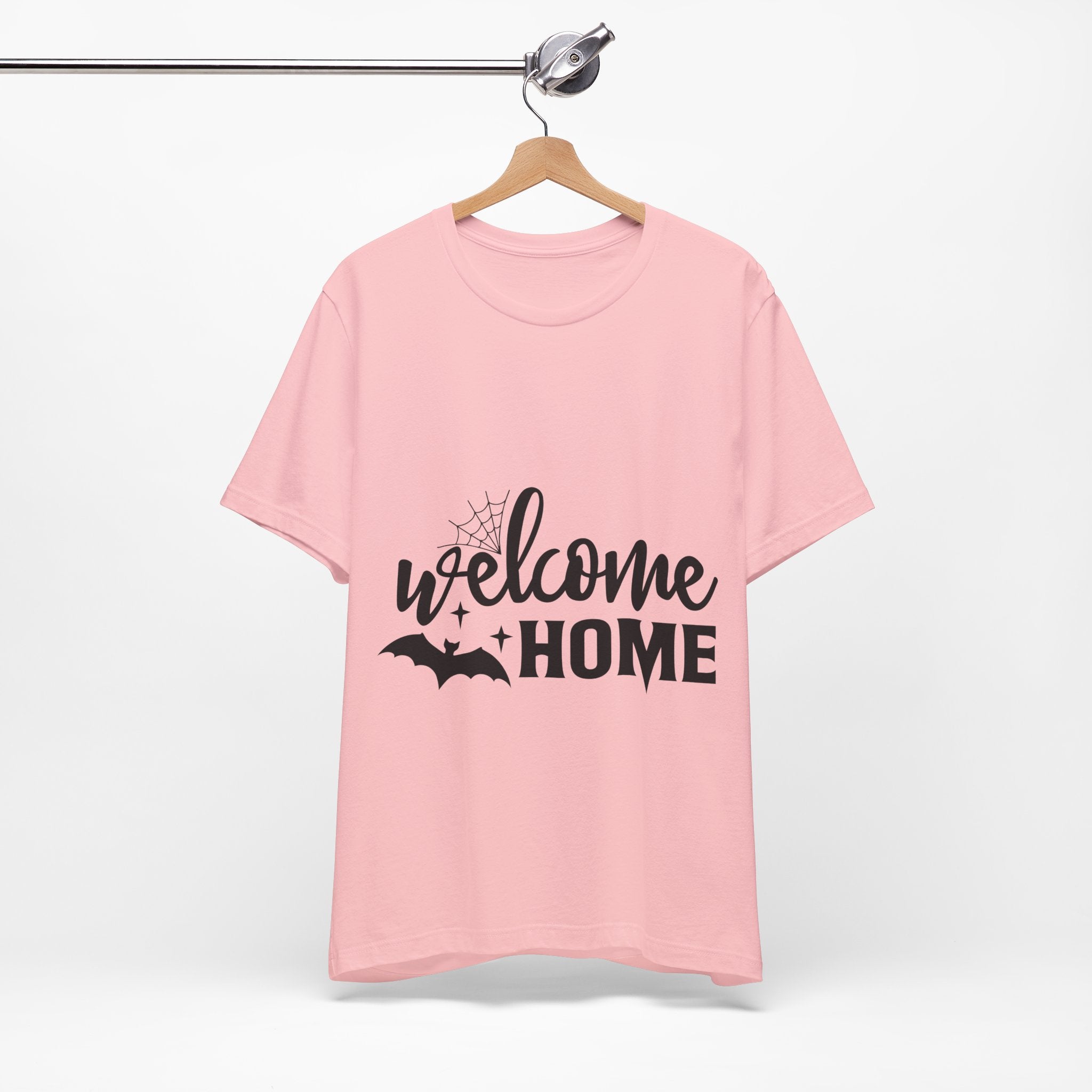 Welcome Home Halloween T-Shirt — Bat & Spiderweb Spooky Tee