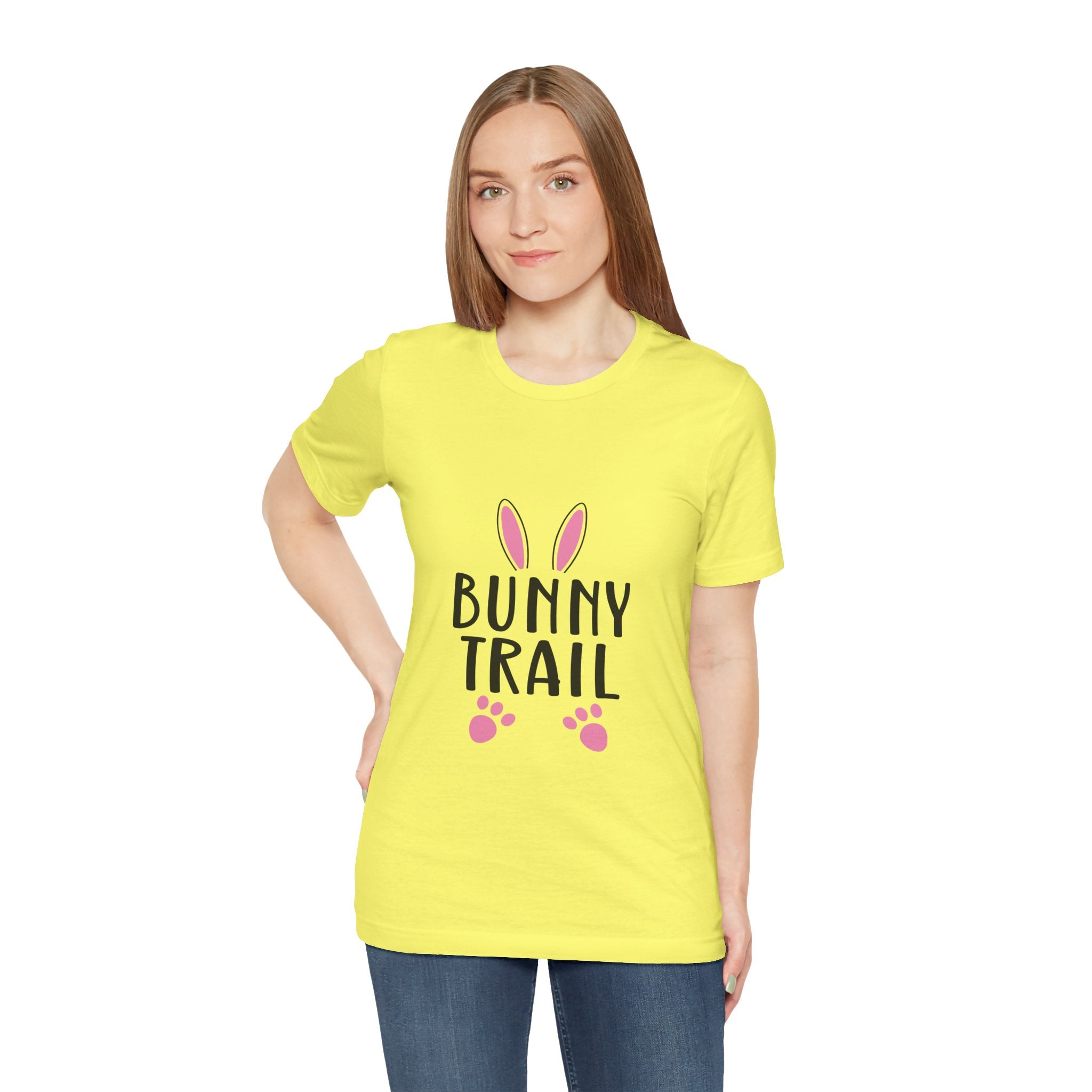 Bunny Trail T‑Shirt — Cute Easter Bunny Ears & Paws Tee
