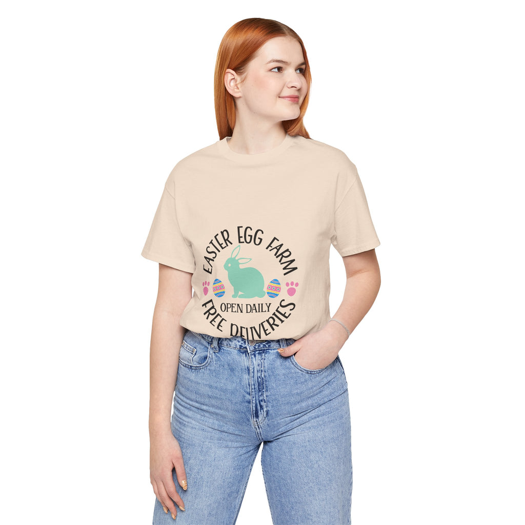 Easter Egg Farm T-Shirt – "Free Deliveries" Bunny Tee