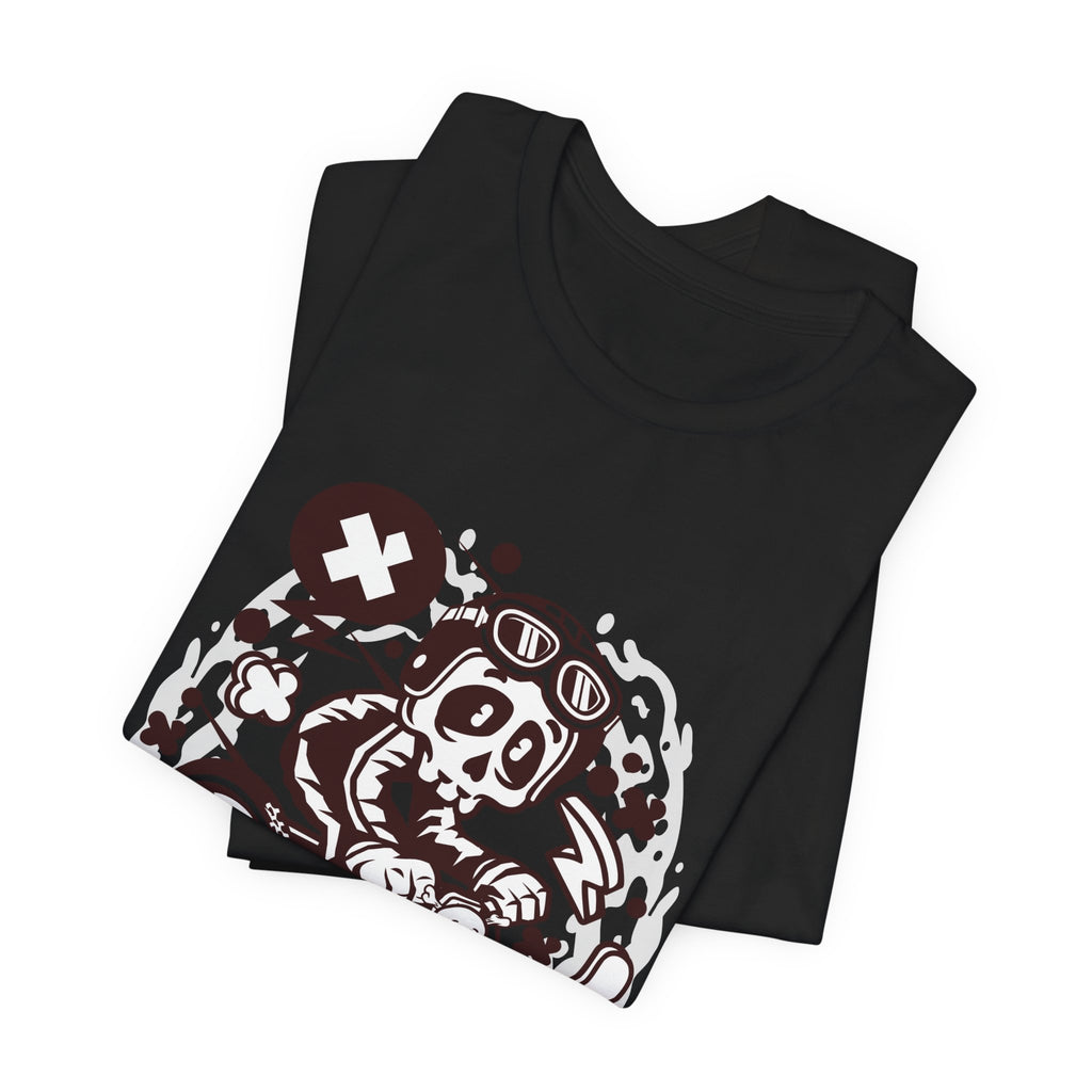 Skull Moto Dirt Bike Tee — Retro Biker Graphic T-Shirt