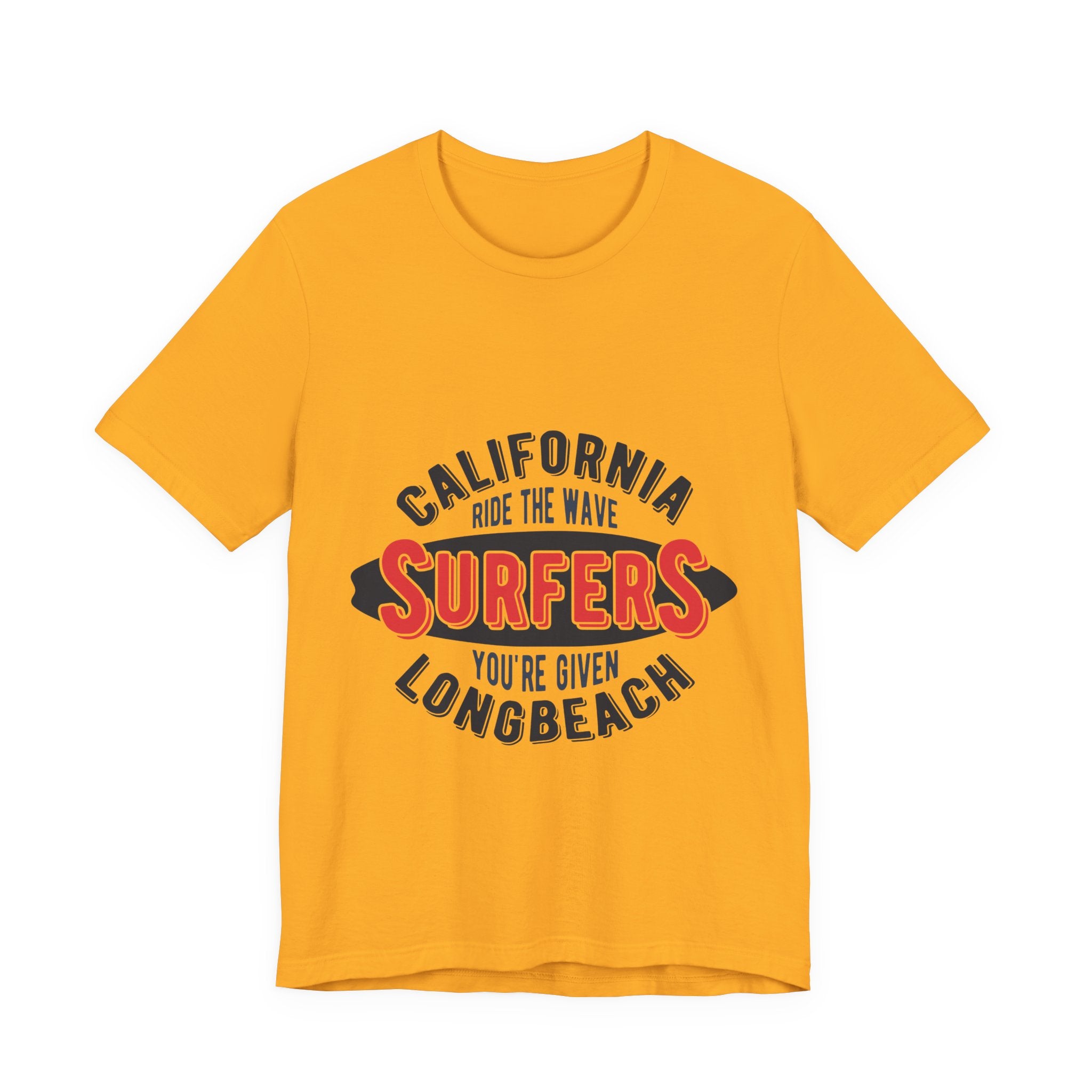 California Surfers Long Beach Tee — "Ride the Wave" Short Sleeve Shirt