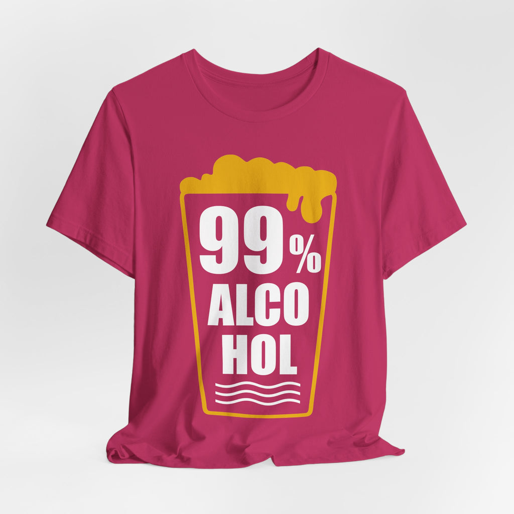 99% Alcohol Beer Glass Graphic Tee
