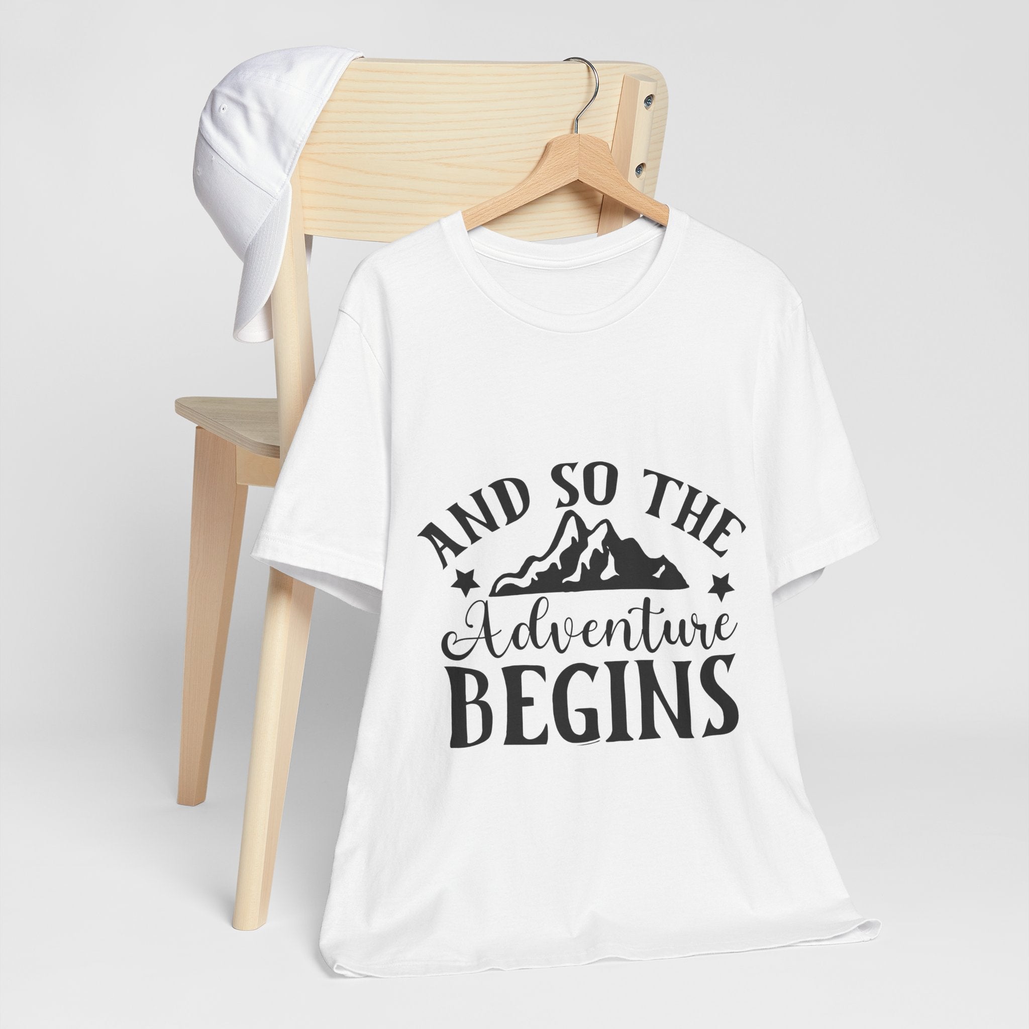 Adventure Begins T-Shirt — "And So The Adventure Begins" Mountain Tee