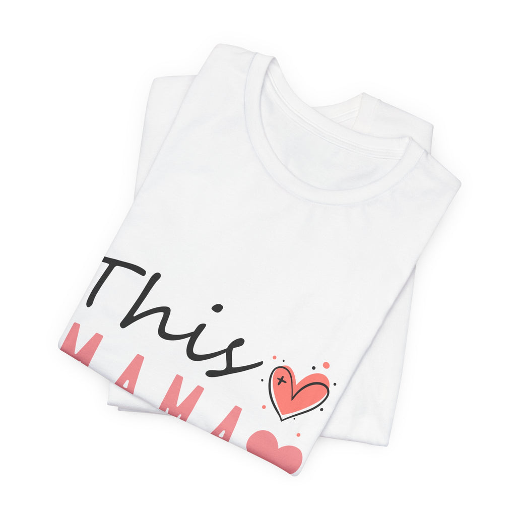 This Mama Wears Her Heart On Her Sleeve T-Shirt – Mother's Day Heart Tee