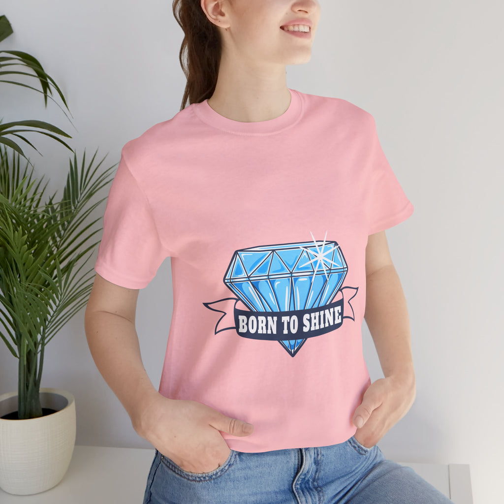 Born to Shine Diamond Graphic Tee — Inspirational Casual T‑Shirt