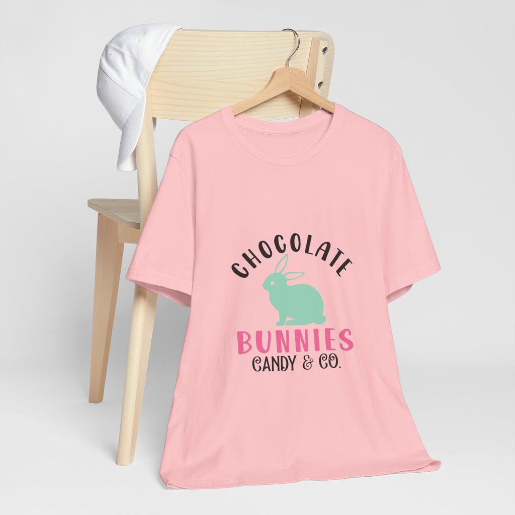 Chocolate Bunnies Tee — Pastel Easter Bunny Candy Shop Shirt