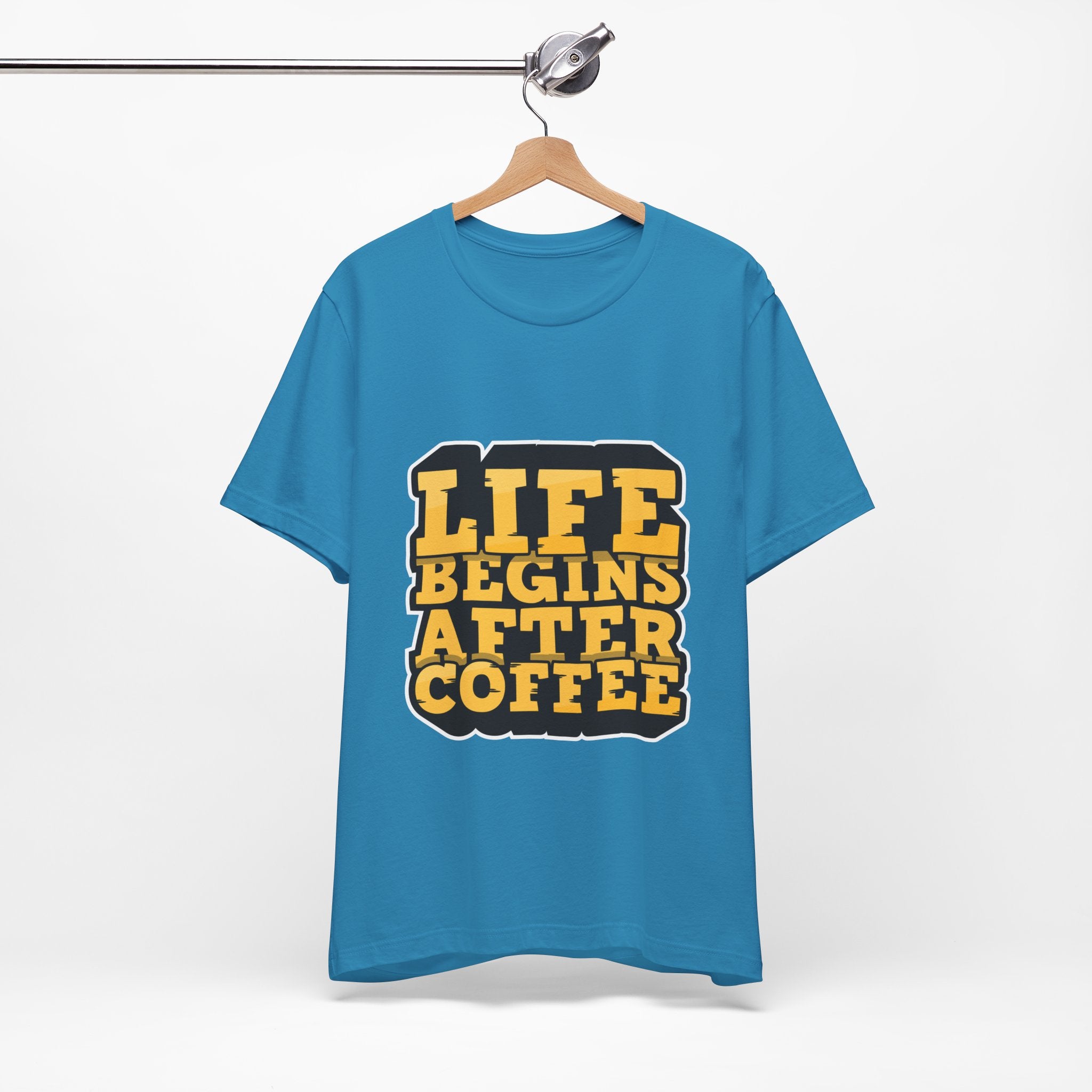 Coffee T-Shirt — "Life Begins After Coffee" Retro Graphic Tee