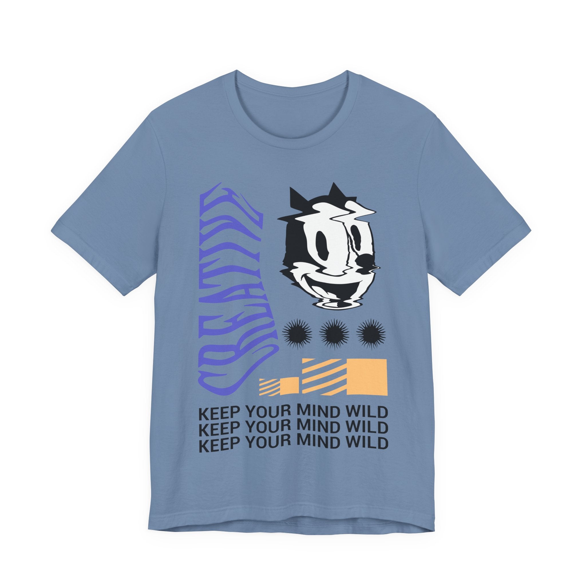 KEEP YOUR MIND WILD Graphic Tee — Distorted Cartoon Art T‑Shirt