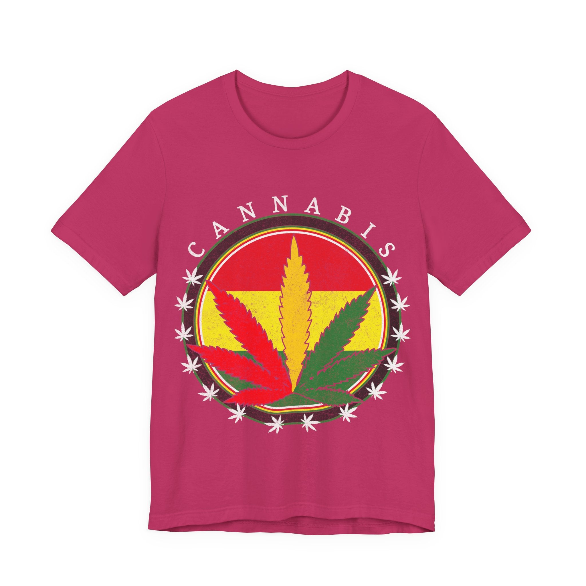 Cannabis Rasta Leaf T-Shirt — Rasta Color Marijuana Graphic Tee