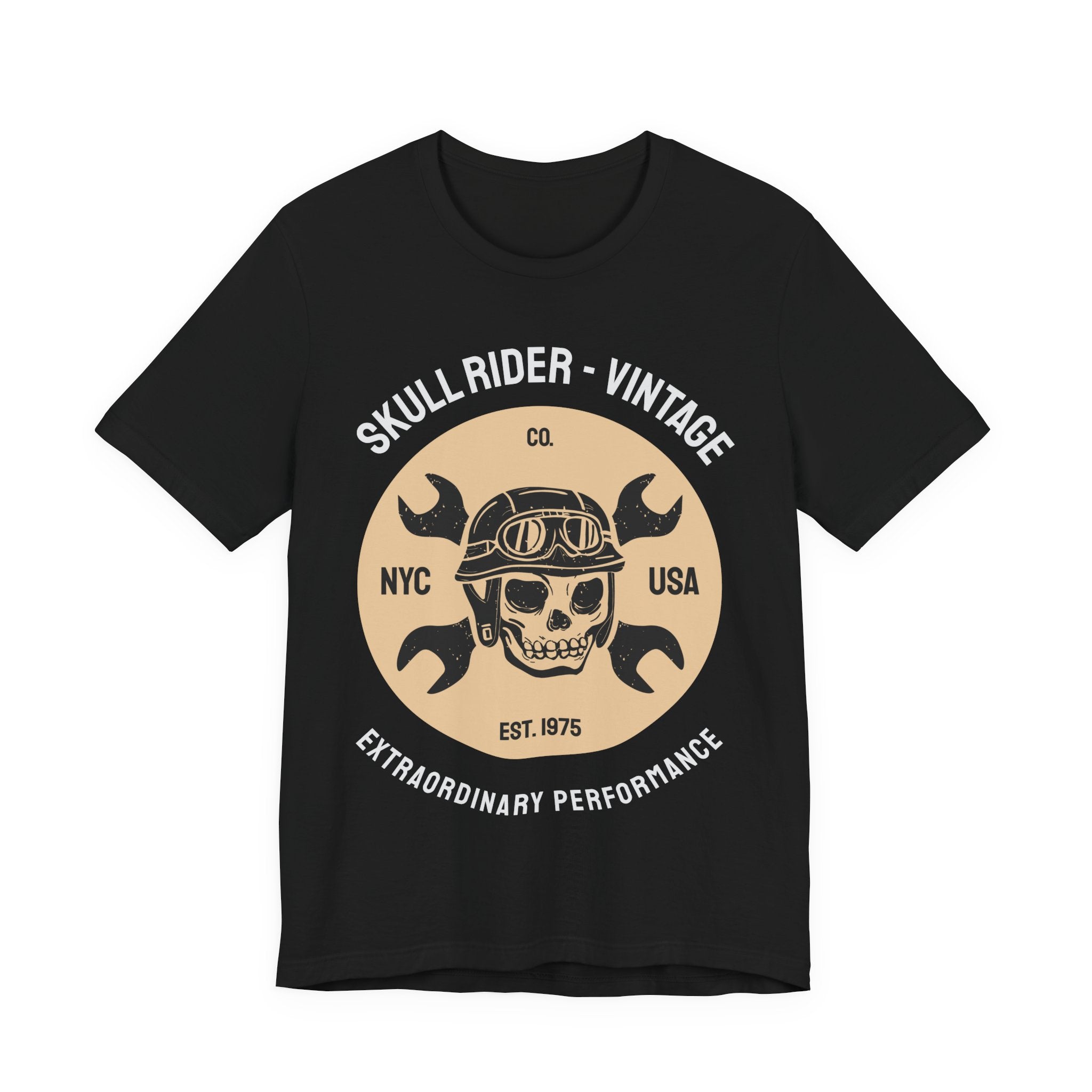 Skull Rider Vintage Motorcycle Tee — "Skull Rider" Graphic Shirt