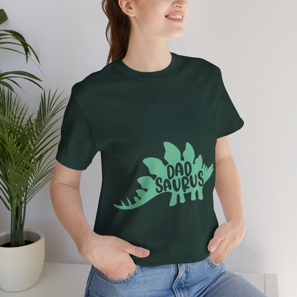 Dadsaurus T‑Shirt — 'Dadsaurus' Stegosaurus Tee for Fathers, Father’s Day Gift