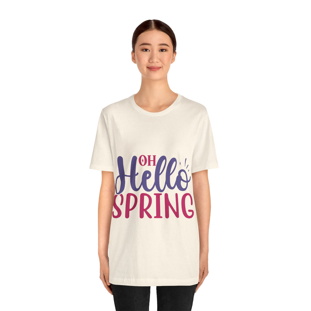 Hello Spring T-Shirt – "Oh Hello Spring" Colorful Graphic Tee for Springtime