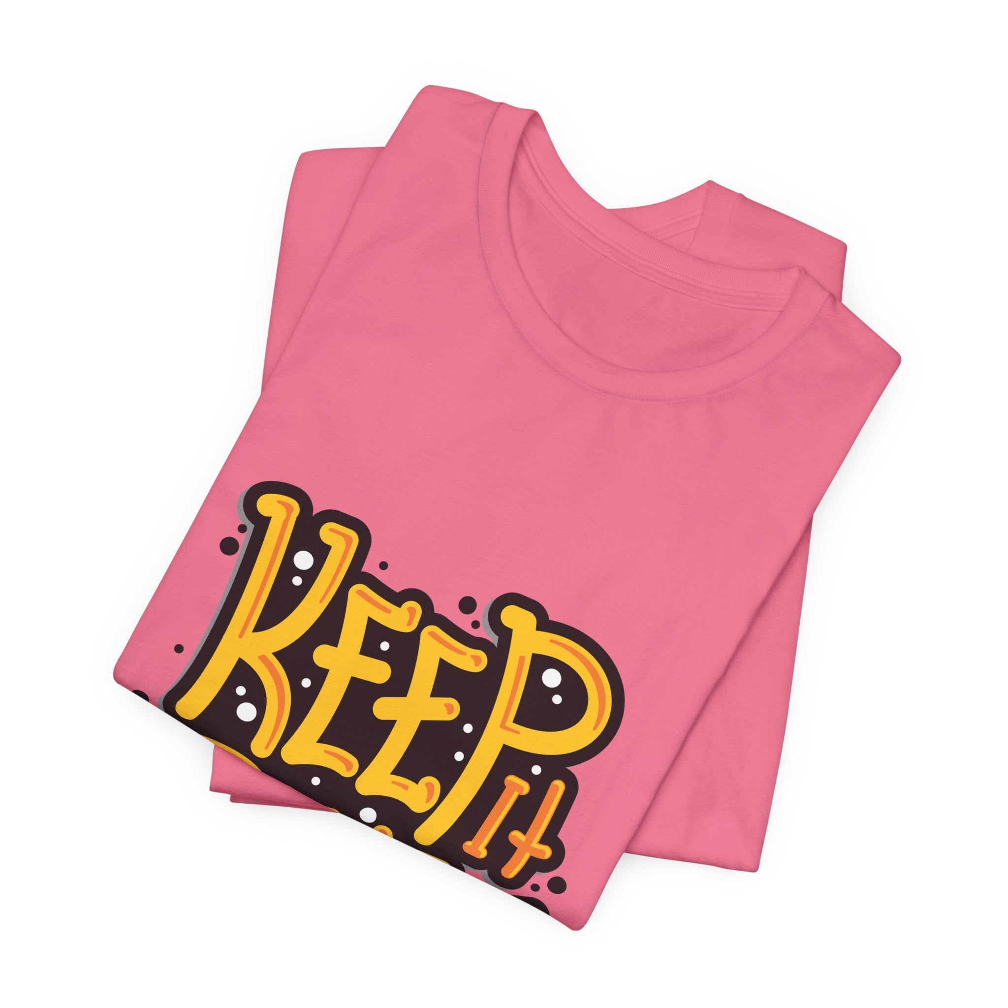 Keep It Real T-Shirt — Retro Yellow Hand-Lettered Graphic Tee