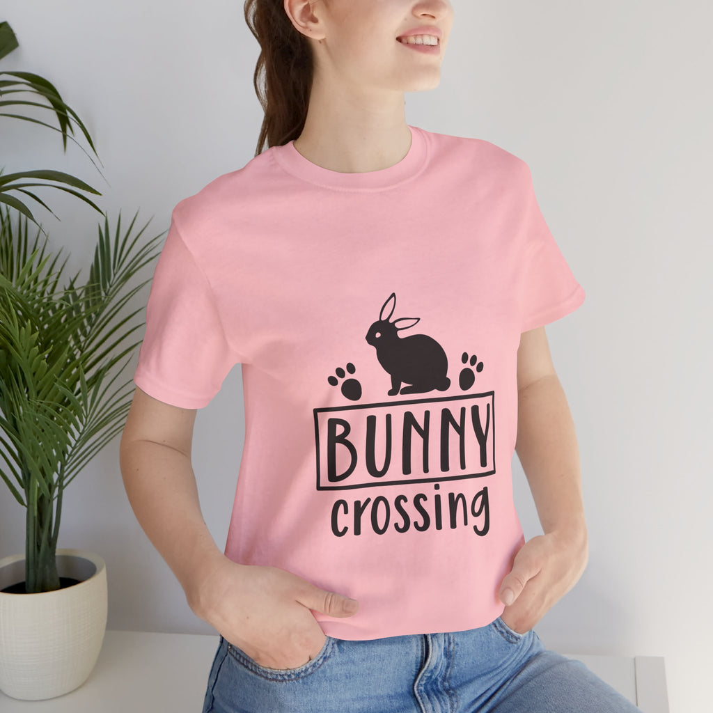 Bunny Crossing T‑Shirt — Cute Rabbit Graphic Tee for Easter & Animal Lovers