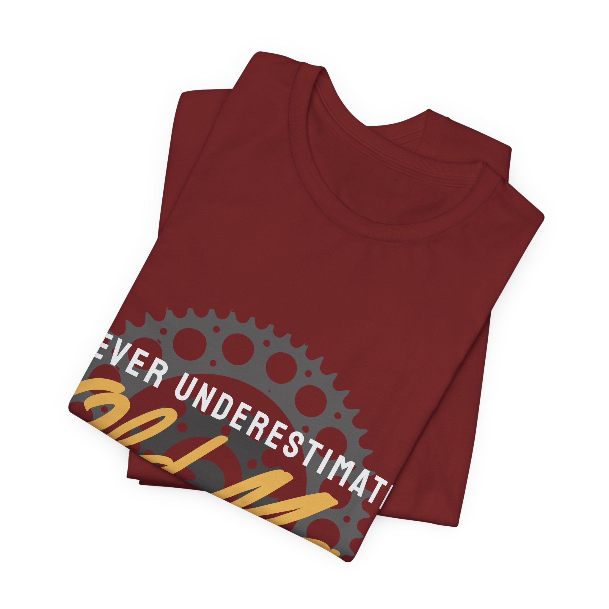 Never Underestimate Old Man Vintage Motorcycle Tee