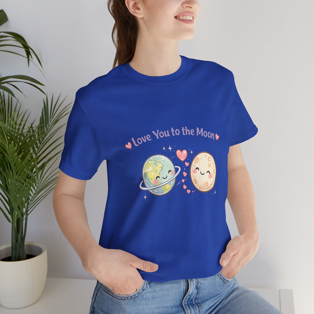 Love You to the Moon T-Shirt — Cute Planet & Moon Couple Tee