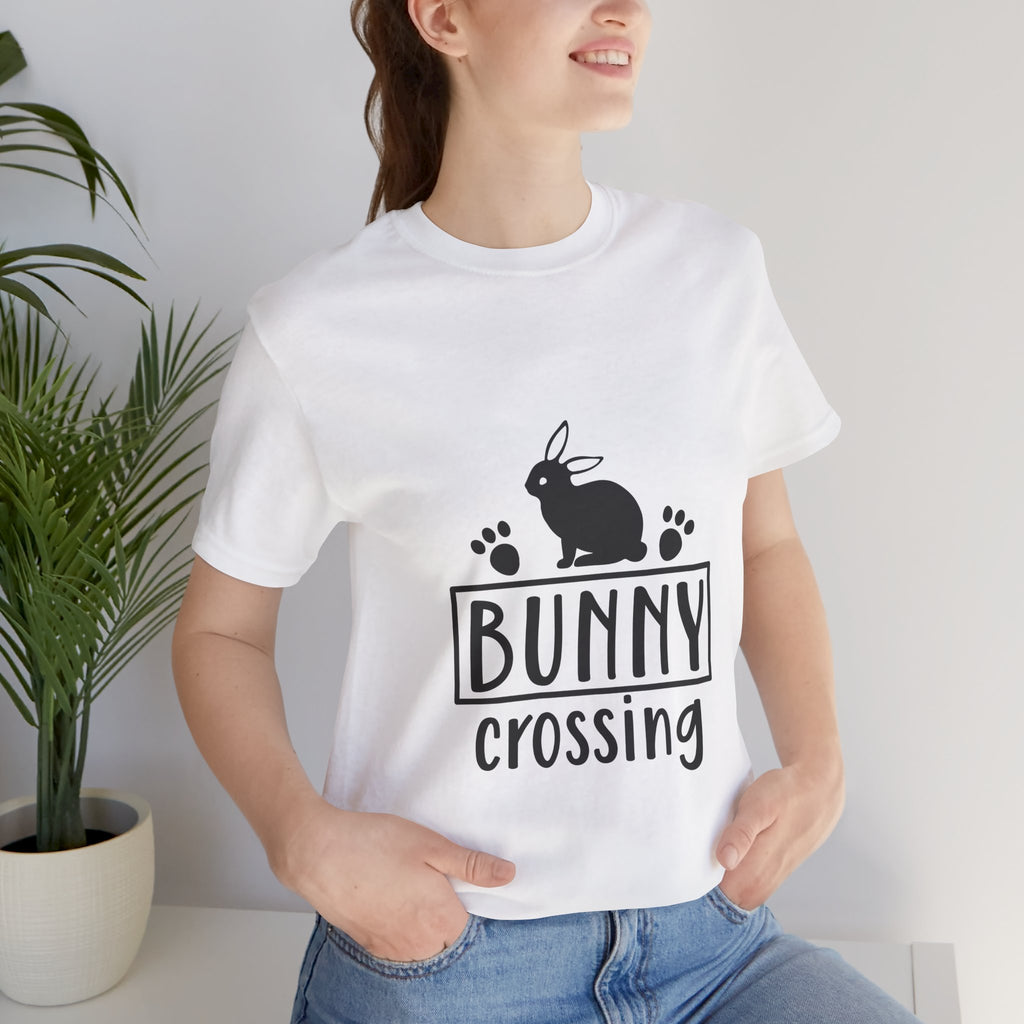Bunny Crossing T‑Shirt — Cute Rabbit Graphic Tee for Easter & Animal Lovers