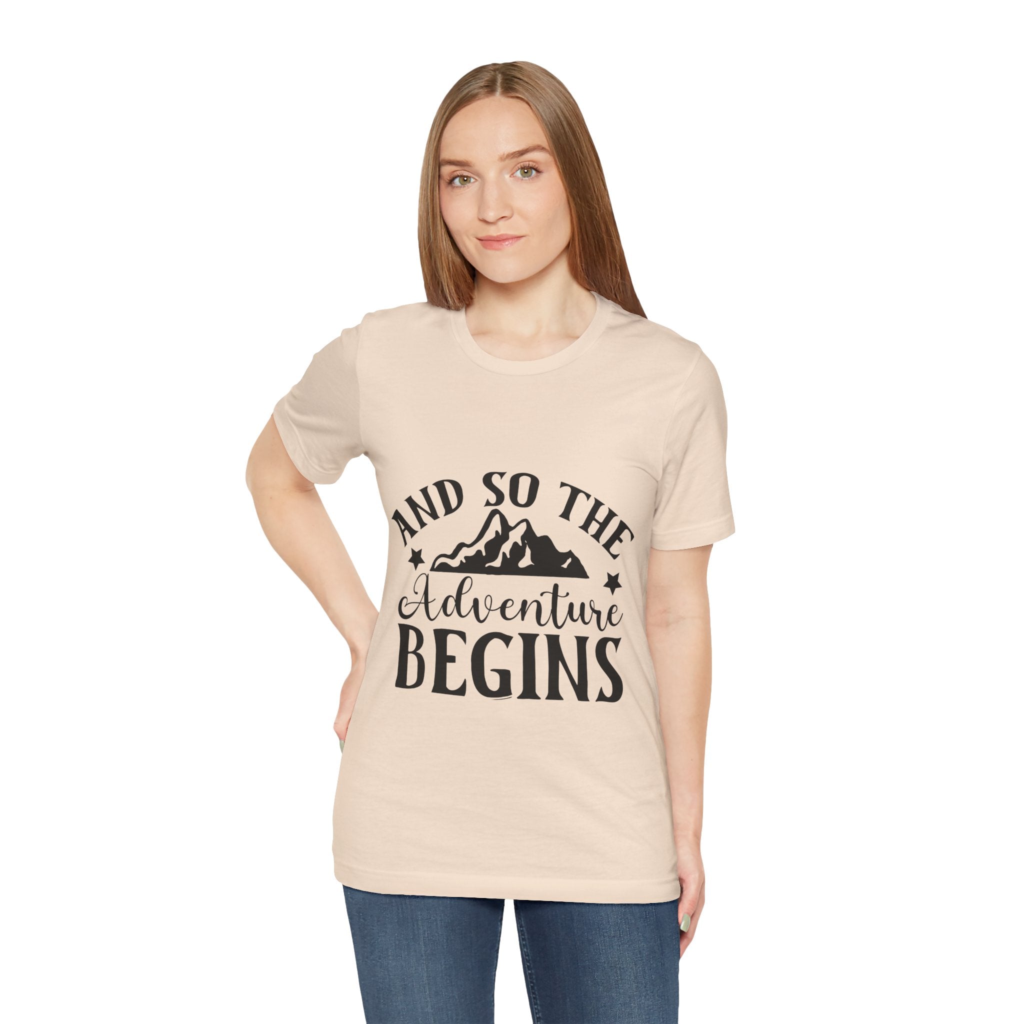 Adventure Begins T-Shirt — "And So The Adventure Begins" Mountain Tee