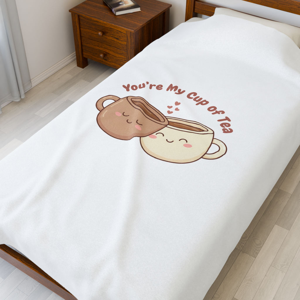 You’re My Cup of Tea Blanket | Cozy Tea Pun, Cute Food Doodle