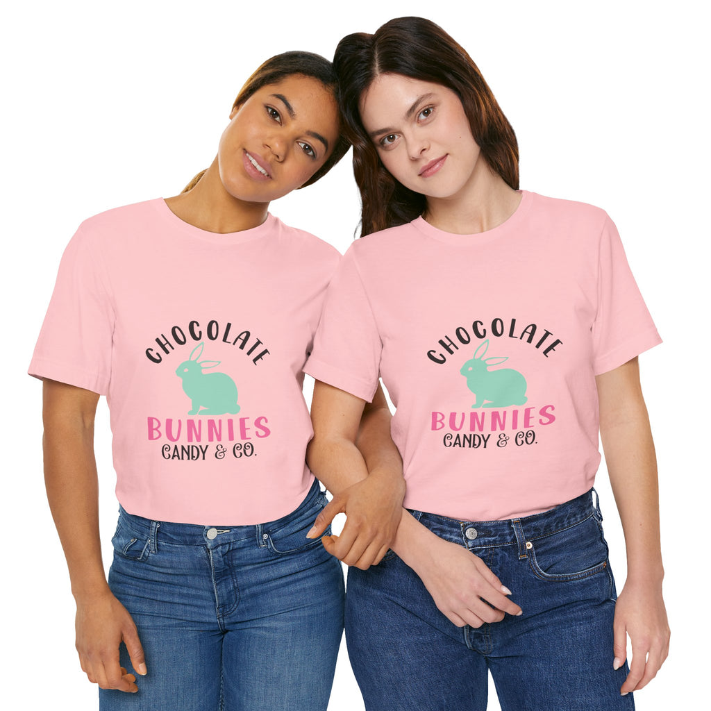 Chocolate Bunnies Tee — Pastel Easter Bunny Candy Shop Shirt