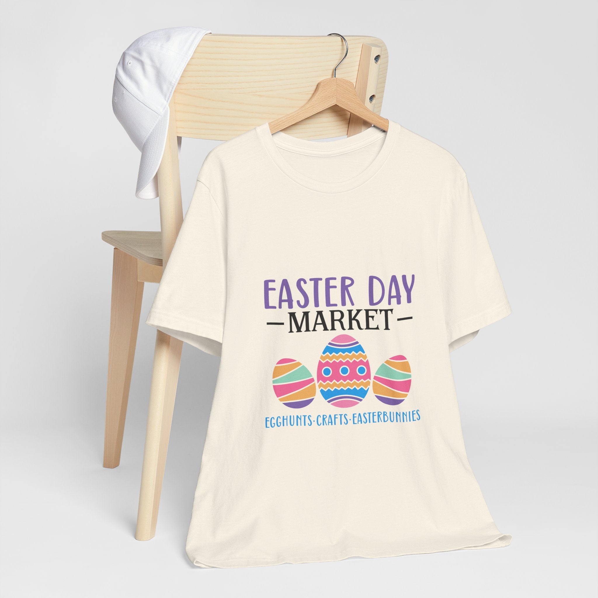 Easter Day Market T-Shirt — Colorful Easter Eggs & Crafts Tee