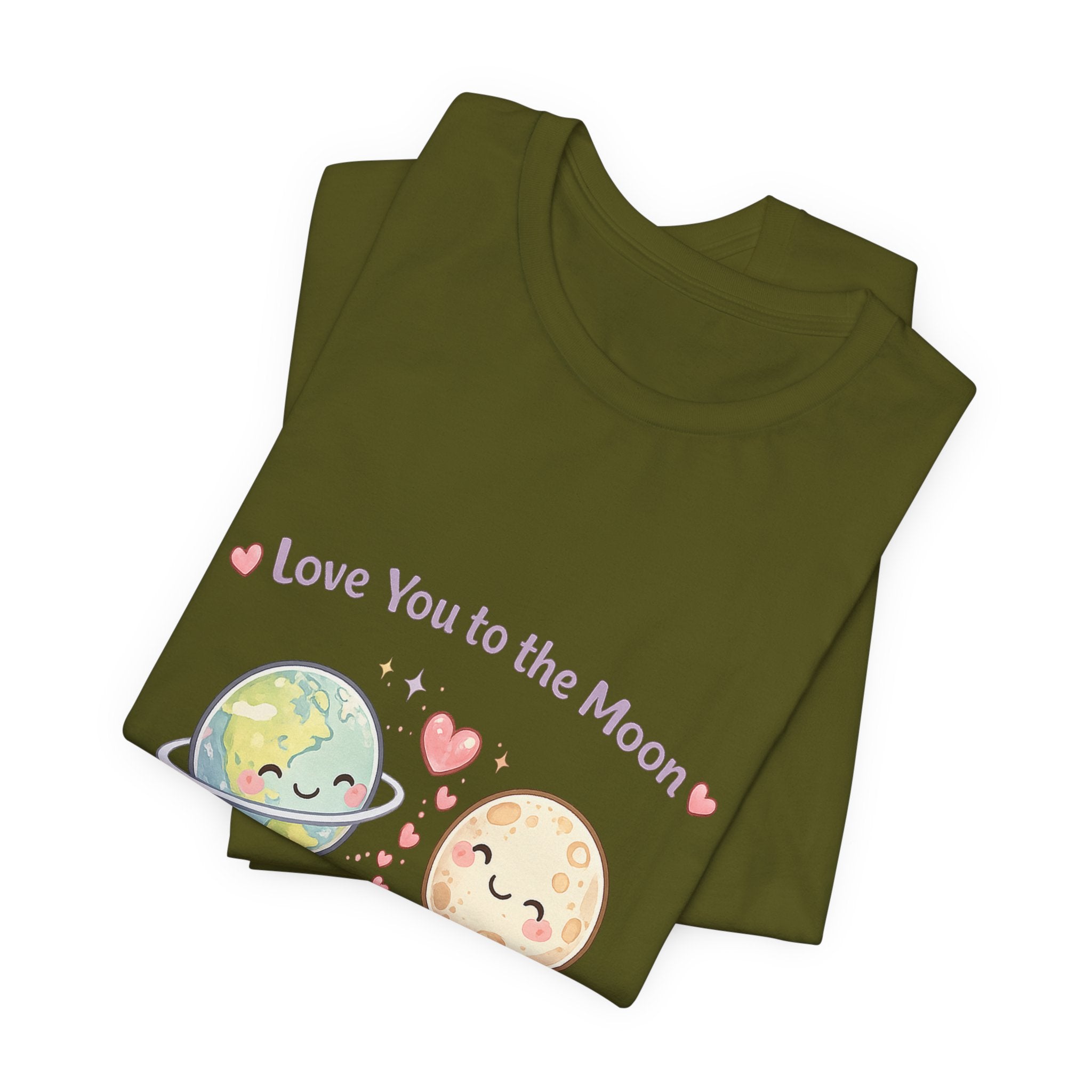 Love You to the Moon T-Shirt — Cute Planet & Moon Couple Tee