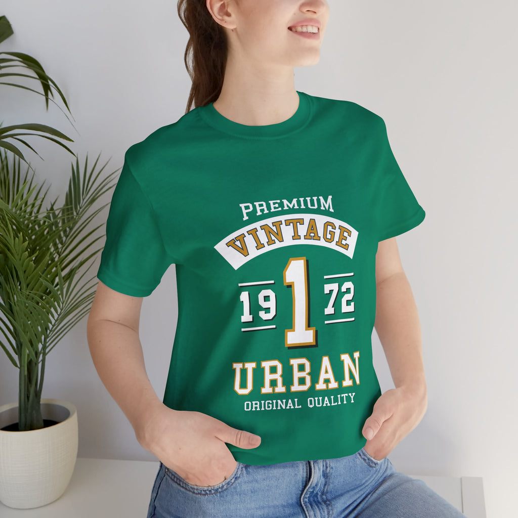 Vintage 1972 Urban Tee — Premium Retro Number 1 Graphic T-Shirt