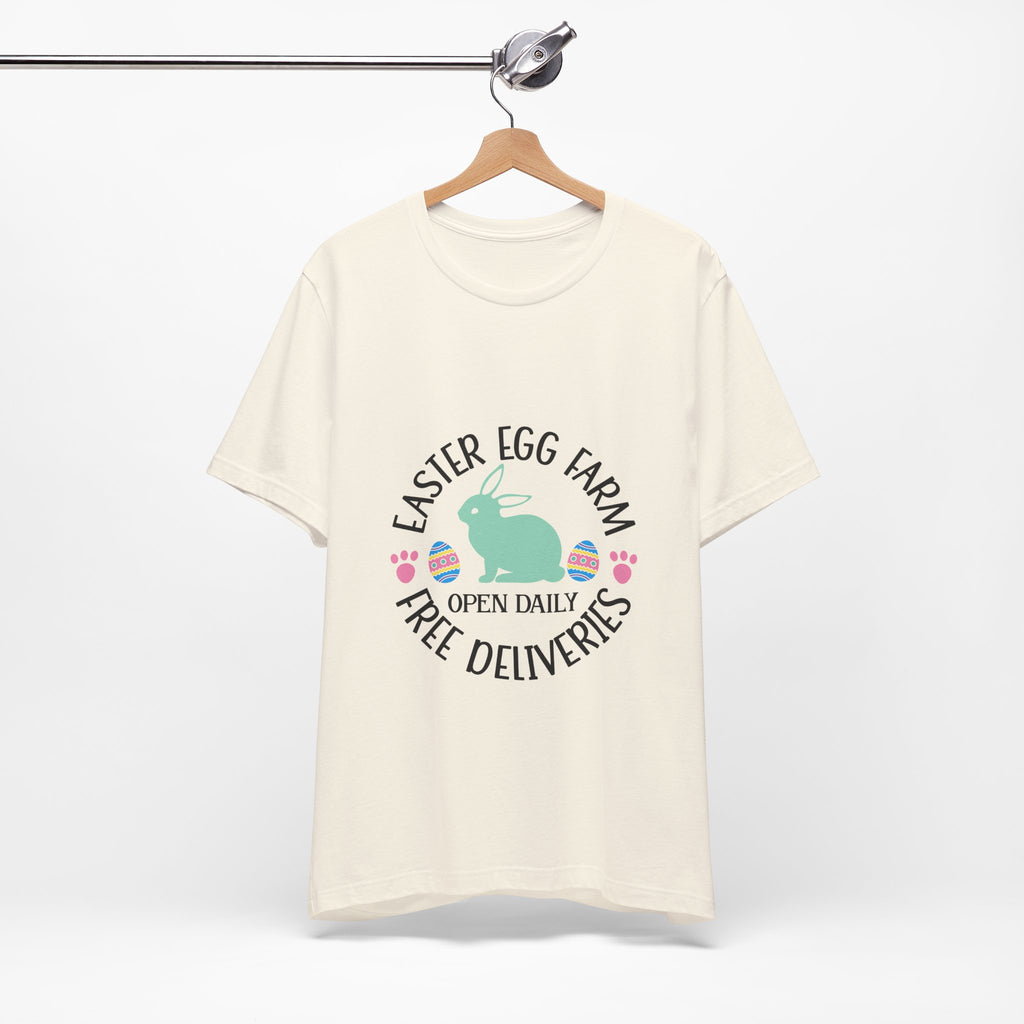Easter Egg Farm T-Shirt – "Free Deliveries" Bunny Tee