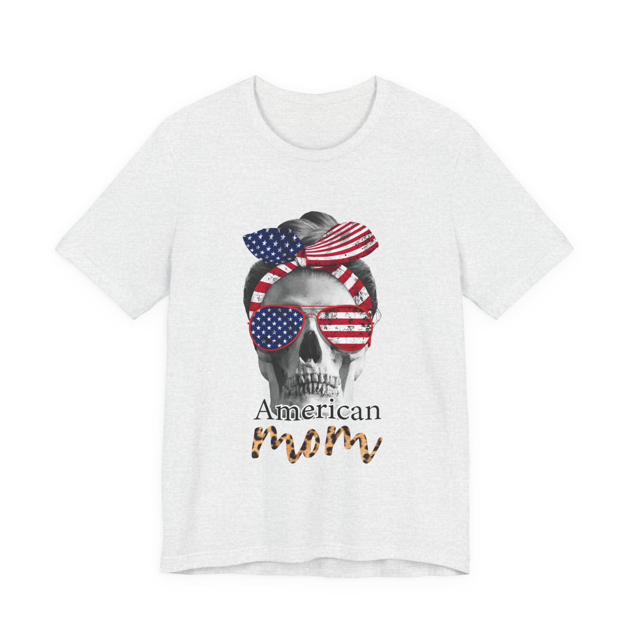 American Mom Skull Tee — Patriotic 4th of July T-Shirt