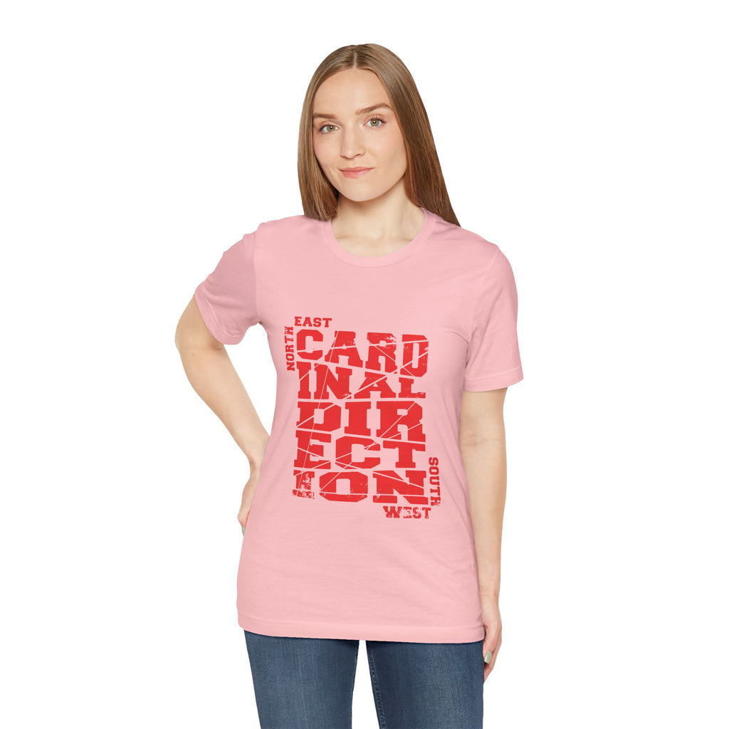 Cardinal Direction Tee — Compass Typography T‑Shirt (North East South West)
