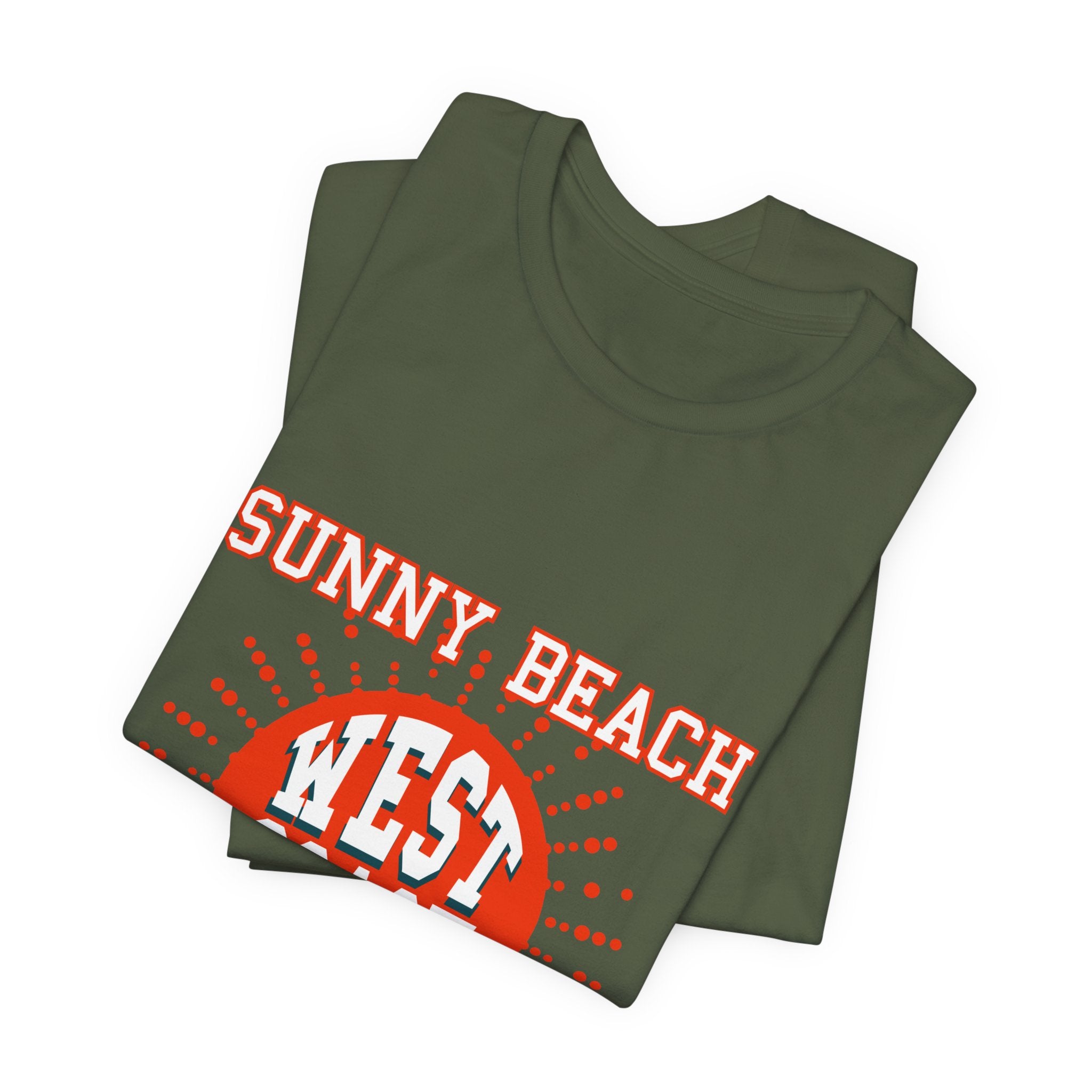 West Coast Sunny Beach Tee — "Sunny Beach West Coast Surfside" Retro Surf T-Shirt